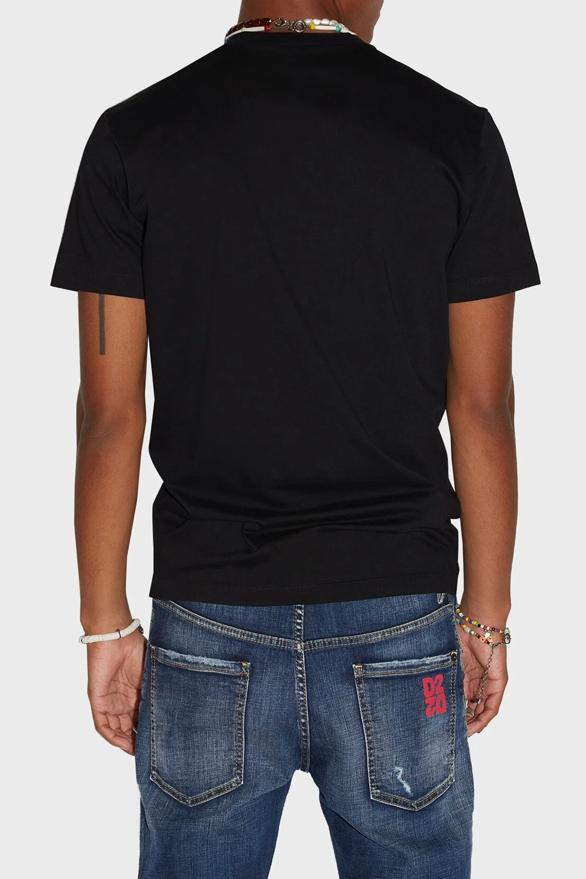 Dsquared2 % 100 Pamuk Regular Fit Bisiklet Yaka Erkek T Shirt S71GD1245 S23009 900 SİYAH - 6