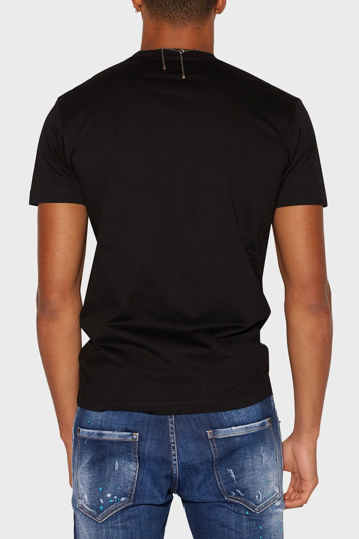 Dsquared2 Baskılı % 100 Pamuk Bisiklet Yaka Regular Fit Erkek T Shirt S71GD1229 S23009 900 SİYAH - 2