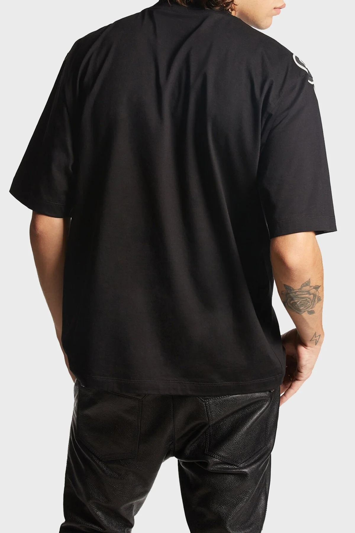 Dsquared2 Baskılı % 100 Pamuk Regular Fit Bisiklet Yaka Erkek T Shirt S74GD1264 S23009 900 SİYAH - 8