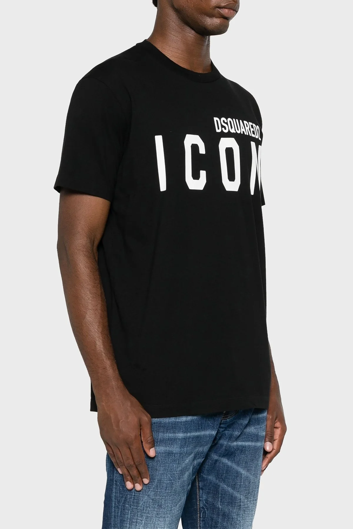 Dsquared2 Baskılı % 100 Pamuk Regular Fit Bisiklet Yaka Erkek T Shirt S79GC0080 S23009 980 SİYAH - 8