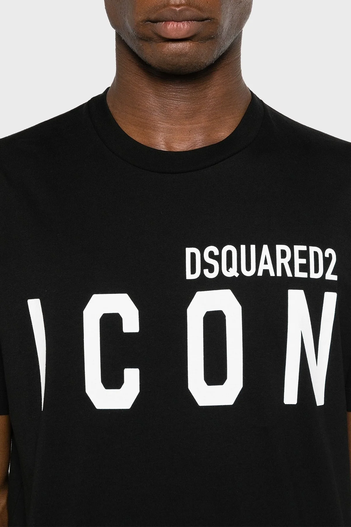 Dsquared2 Baskılı % 100 Pamuk Regular Fit Bisiklet Yaka Erkek T Shirt S79GC0080 S23009 980 SİYAH - 9
