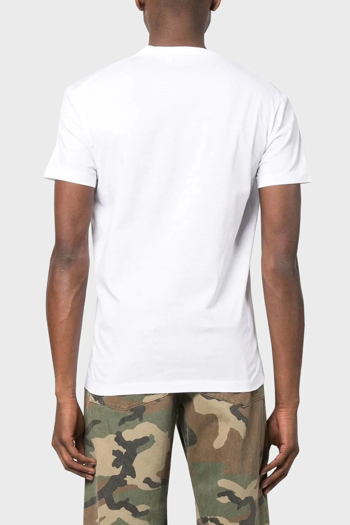 Dsquared2 Baskılı Bisiklet Yaka % 100 Pamuk Erkek T Shirt S71GD1250 S23009 100 BEYAZ - 6