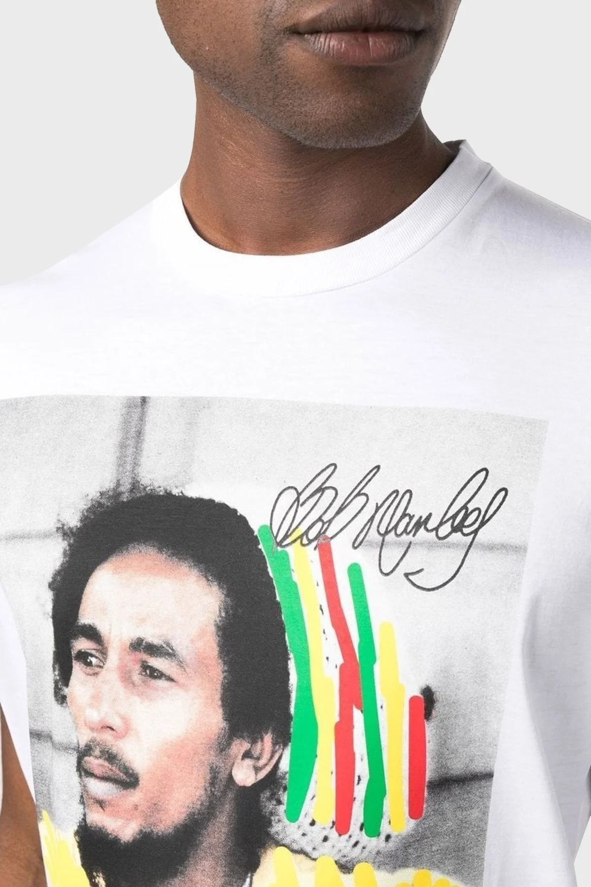 Dsquared2 Baskılı Bisiklet Yaka % 100 Pamuk Erkek T Shirt S71GD1250 S23009 100 BEYAZ - 8