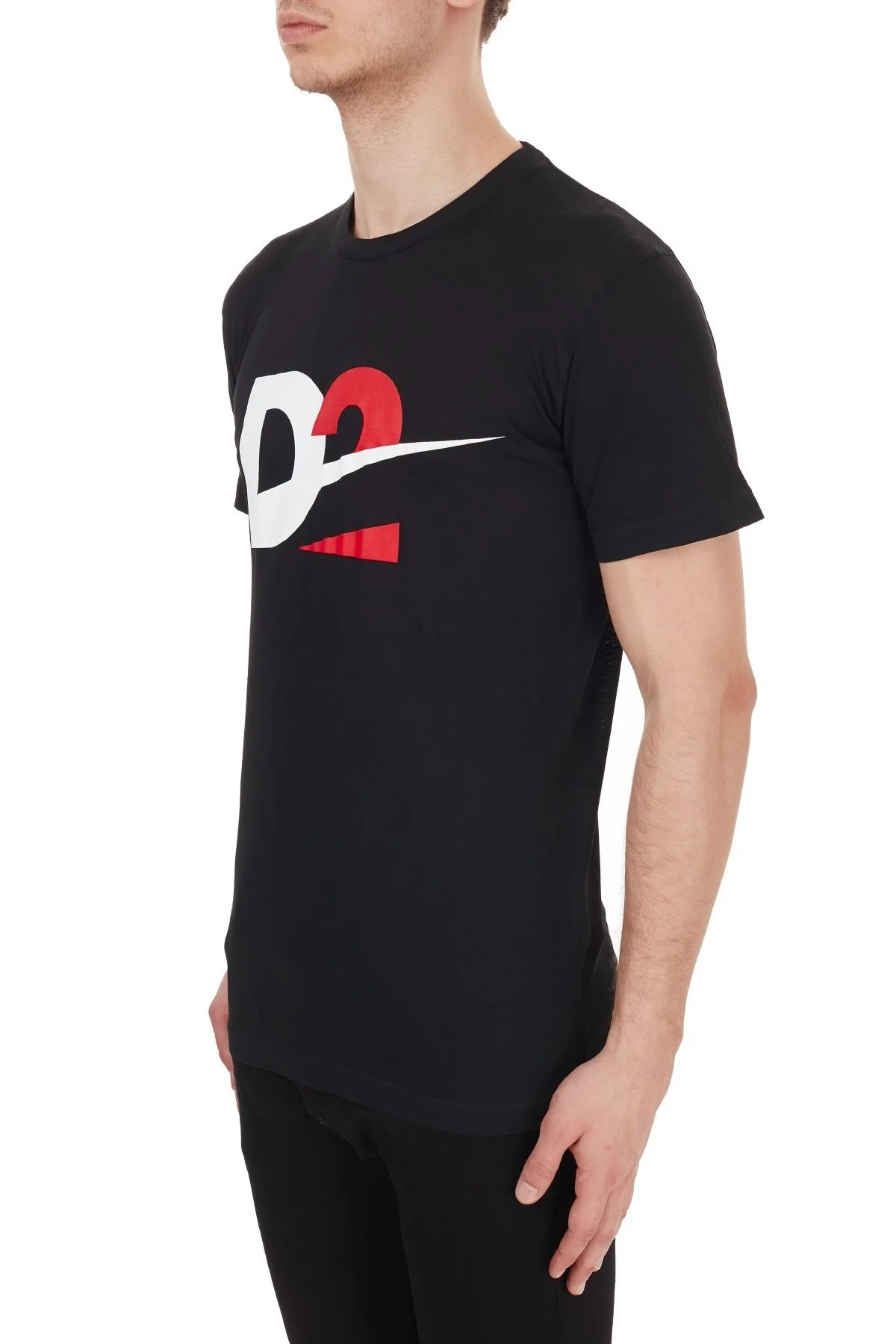 Dsquared2 Baskılı Bisiklet Yaka % 100 Pamuk T Shir Erkek T Shirt S74GD0728 S21600 900 SİYAH - 3