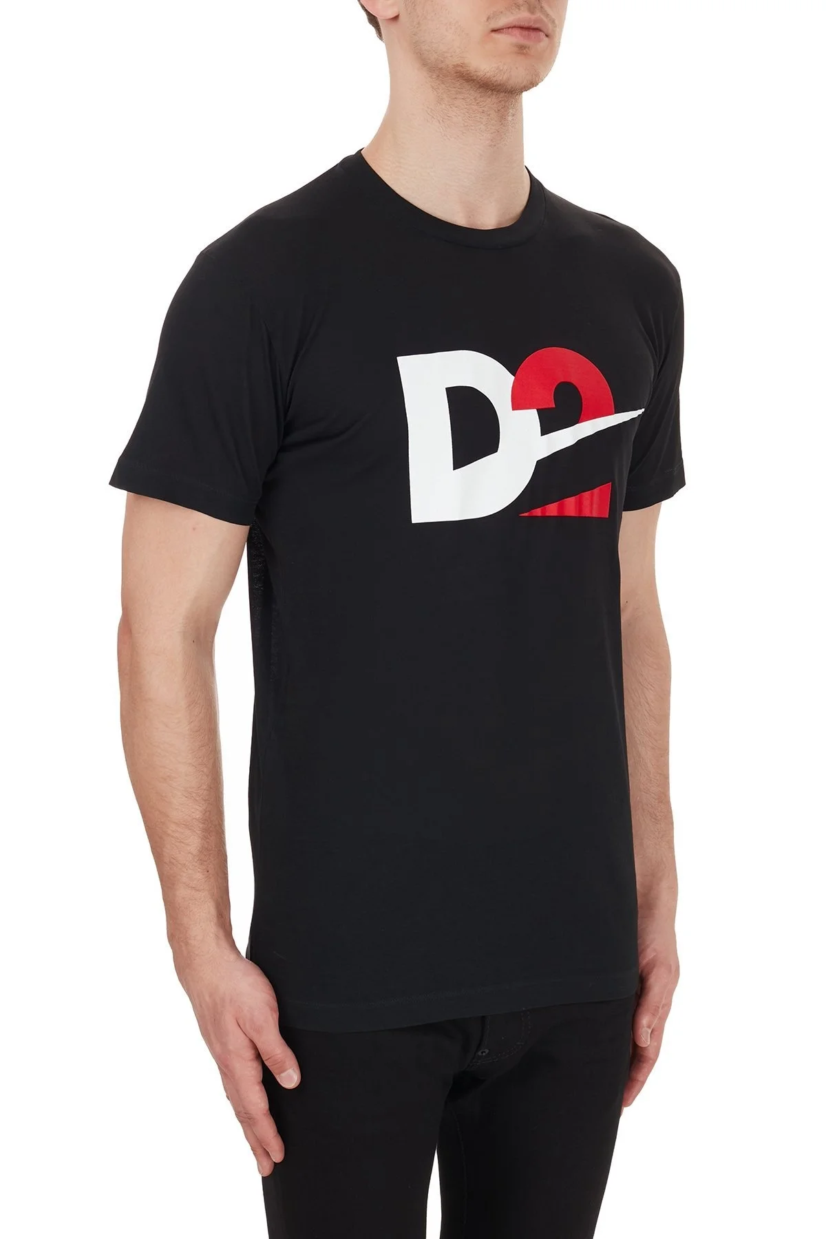 Dsquared2 Baskılı Bisiklet Yaka % 100 Pamuk T Shir Erkek T Shirt S74GD0728 S21600 900 SİYAH - 4