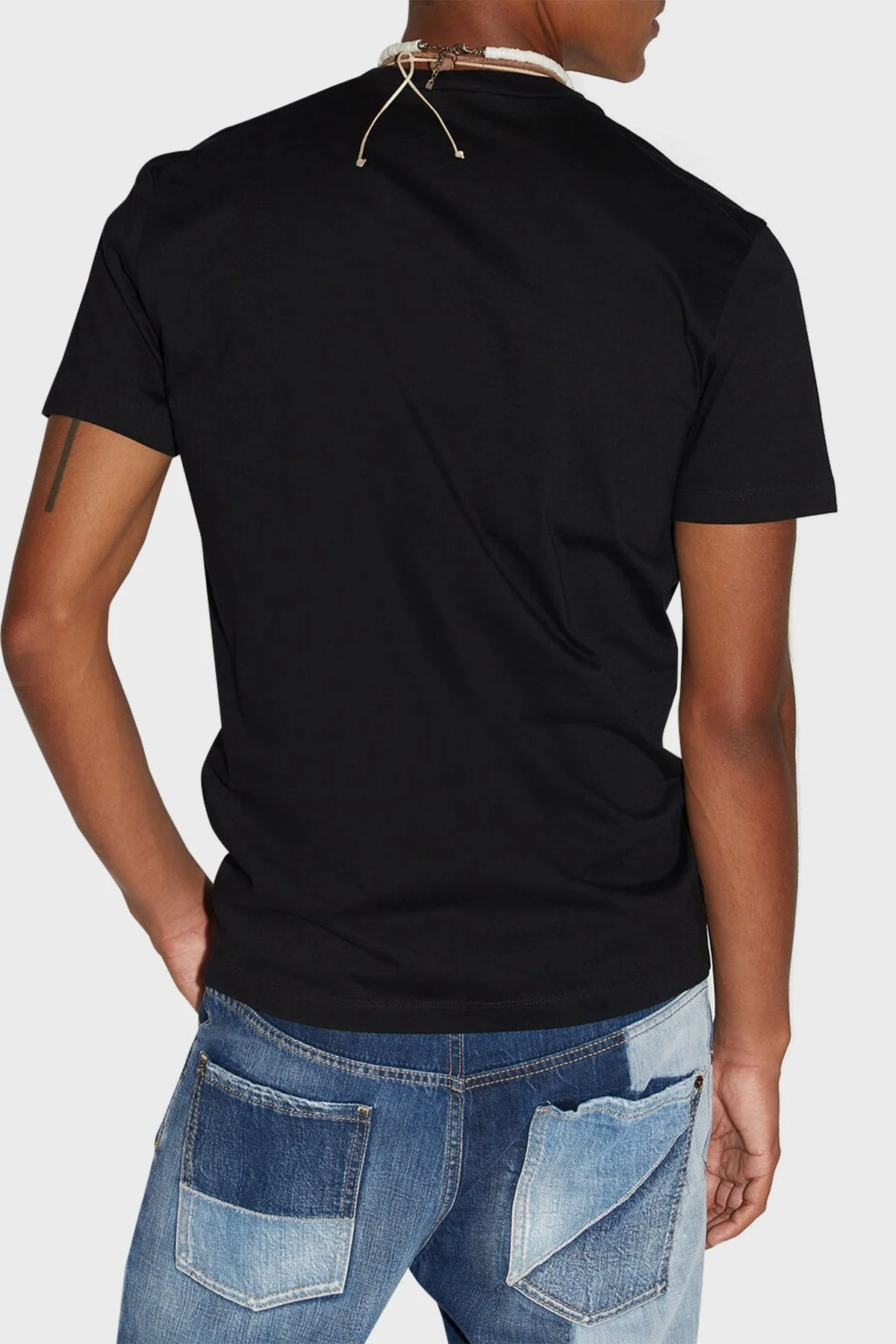 Dsquared2 Baskılı Bisiklet Yaka % 100 Pamuk Regular Fit Erkek T Shirt S71GD1250 S23009 900 SİYAH - 2