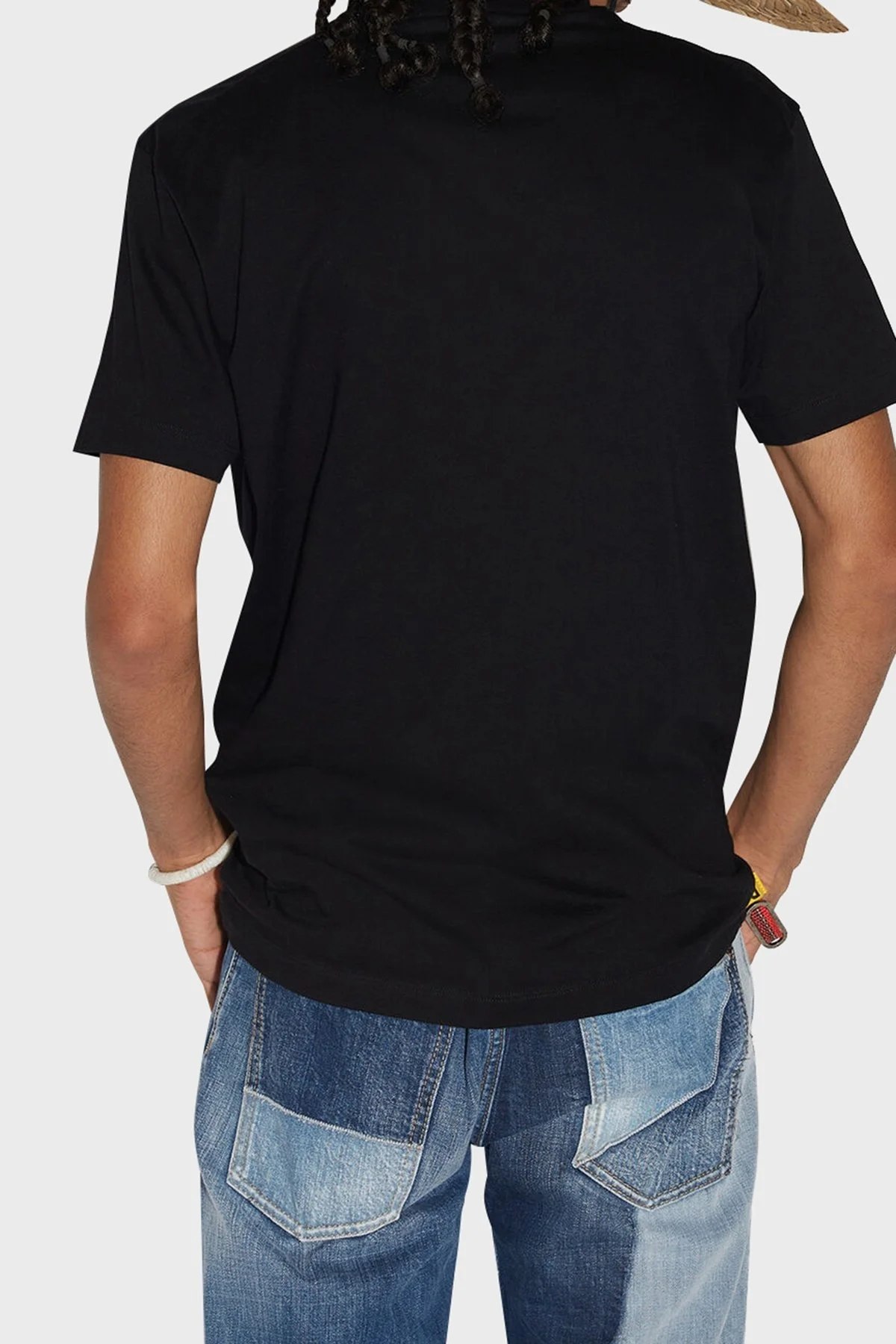 Dsquared2 Baskılı Bisiklet Yaka % 100 Pamuk Slim Fit Erkek T Shirt S71GD1249 S23009 900 SİYAH - 2