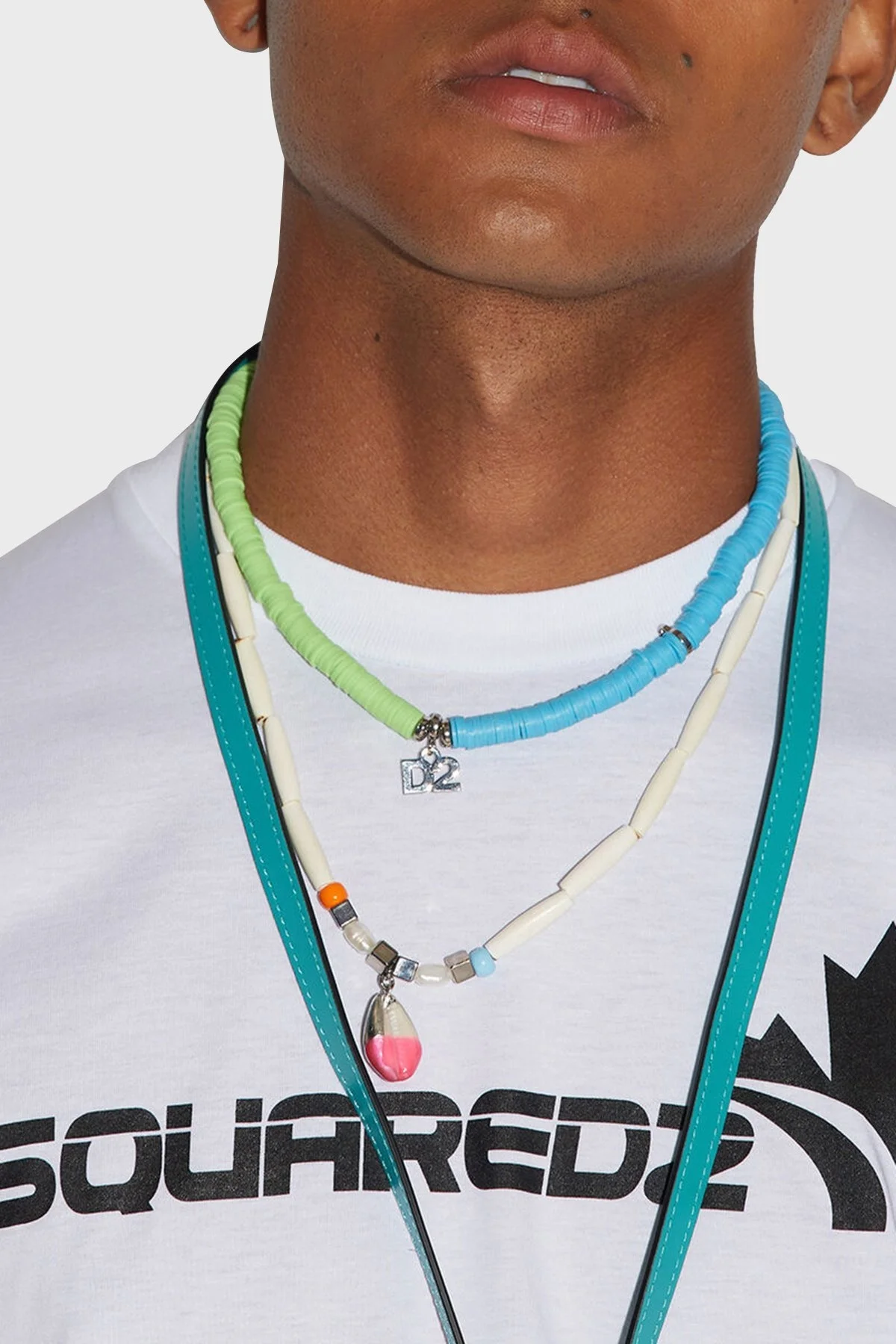 Dsquared2 Baskılı Bisiklet Yaka Pamuklu Regular Fit Erkek T Shirt S71GD1278 S23009 100 BEYAZ - 3