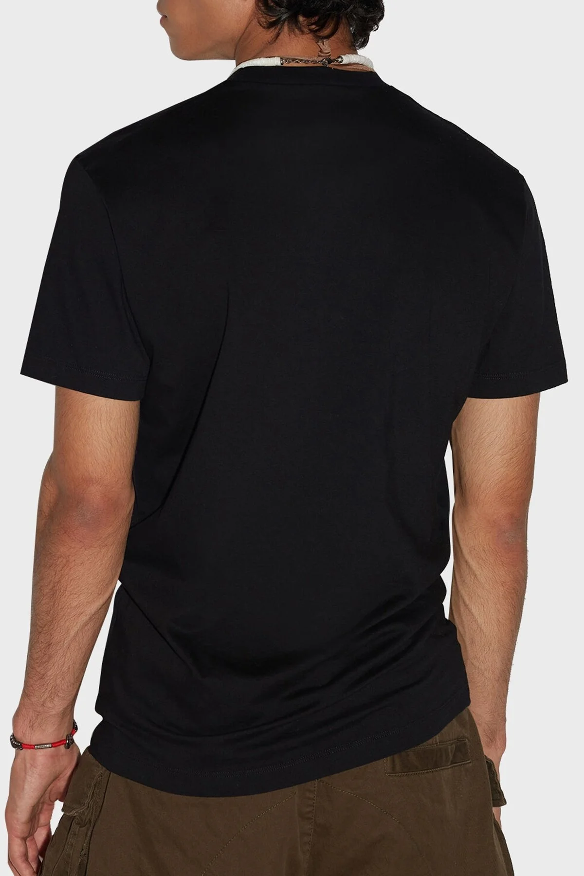 Dsquared2 Baskılı Bisiklet Yaka Pamuklu Regular Fit Erkek T Shirt S71GD1278 S23009 900 SİYAH - 2