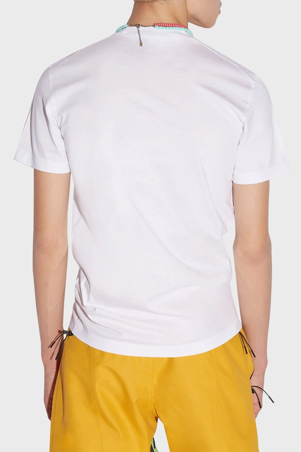 Dsquared2 Baskılı Pamuklu Regular Fit Bisiklet Yaka Erkek T Shirt S71GD1185 S23009 100 BEYAZ - 2