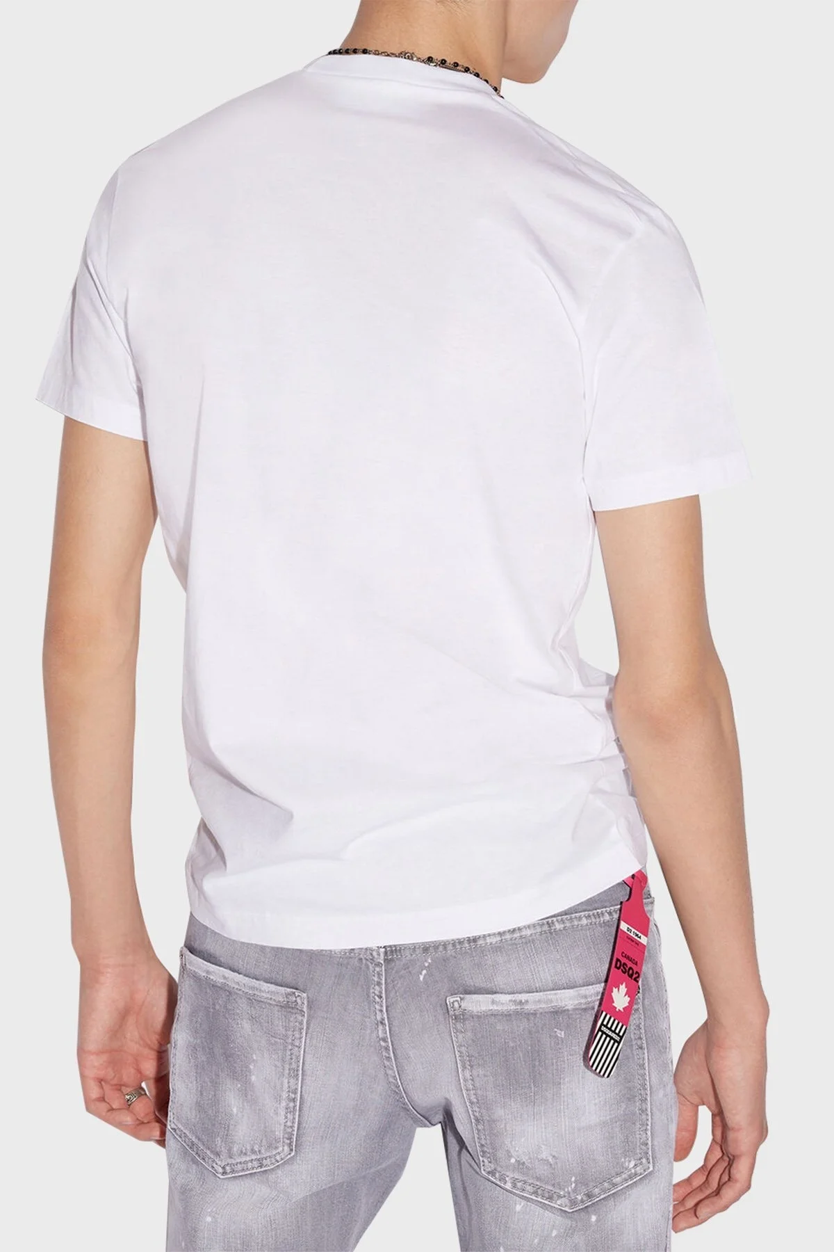 Dsquared2 Baskılı Pamuklu Regular Fit Bisiklet Yaka Erkek T Shirt S71GD1186 S23009 100 BEYAZ - 2