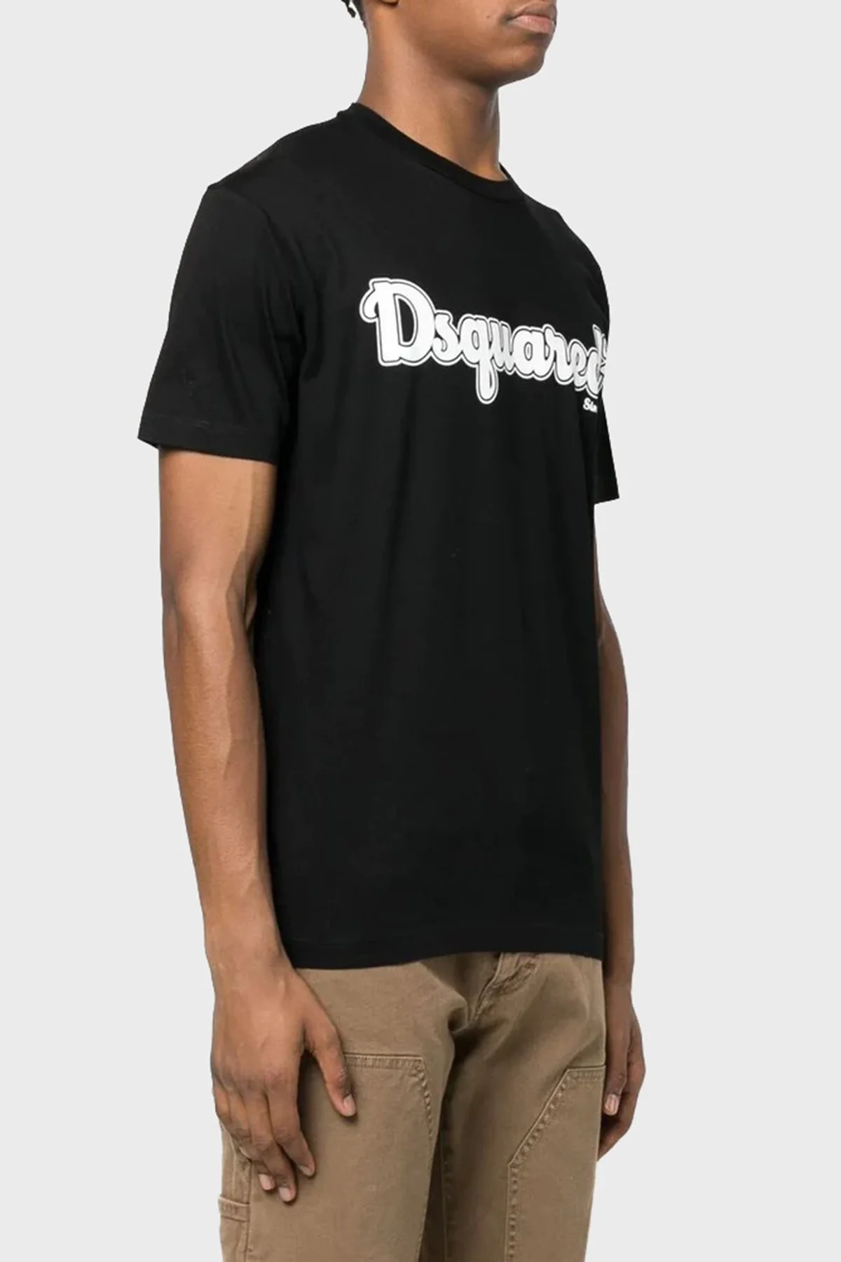 Dsquared2 Baskılı Pamuklu Regular Fit Bisiklet Yaka Erkek T Shirt S71GD1228 S23009 900 SİYAH - 1