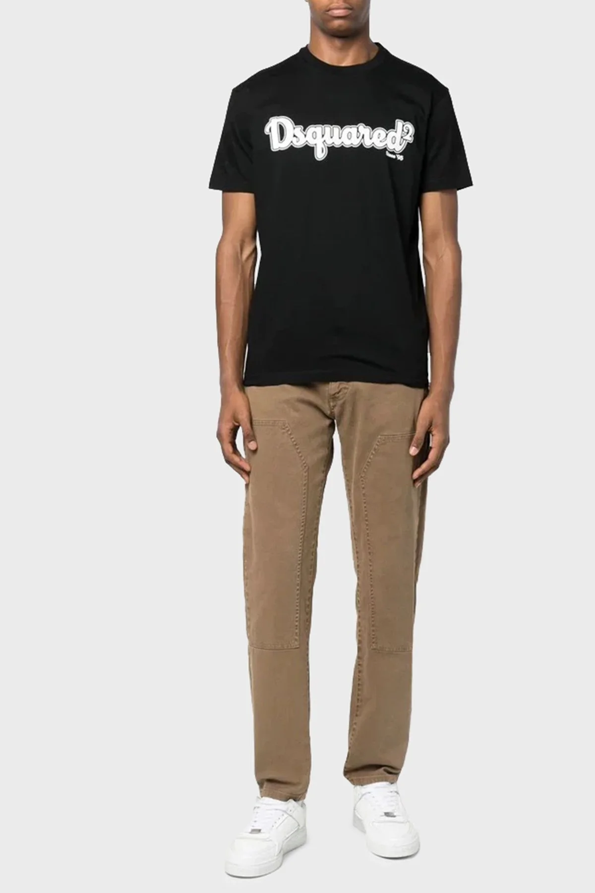 Dsquared2 Baskılı Pamuklu Regular Fit Bisiklet Yaka Erkek T Shirt S71GD1228 S23009 900 SİYAH - 2