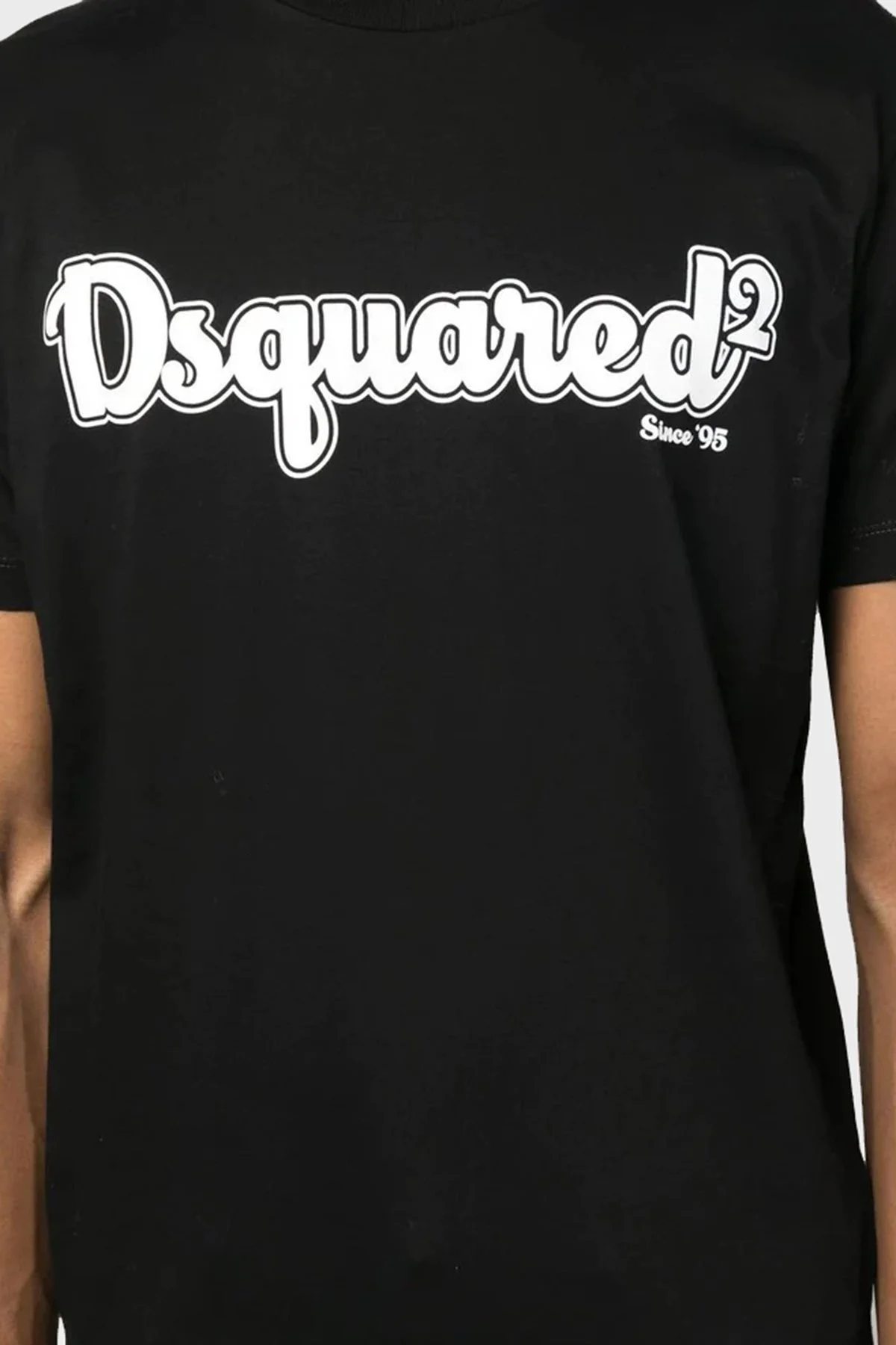 Dsquared2 Baskılı Pamuklu Regular Fit Bisiklet Yaka Erkek T Shirt S71GD1228 S23009 900 SİYAH - 4