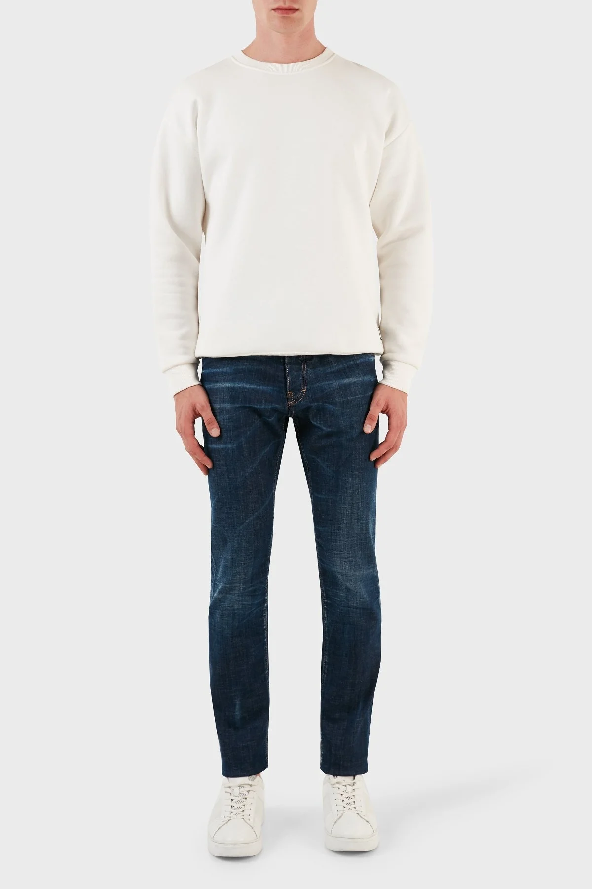 Dsquared2 Cool Guy Pamuklu Slim Fit Jeans Erkek Kot Pantolon S74LB1230 S30342 470 LACİVERT - 8