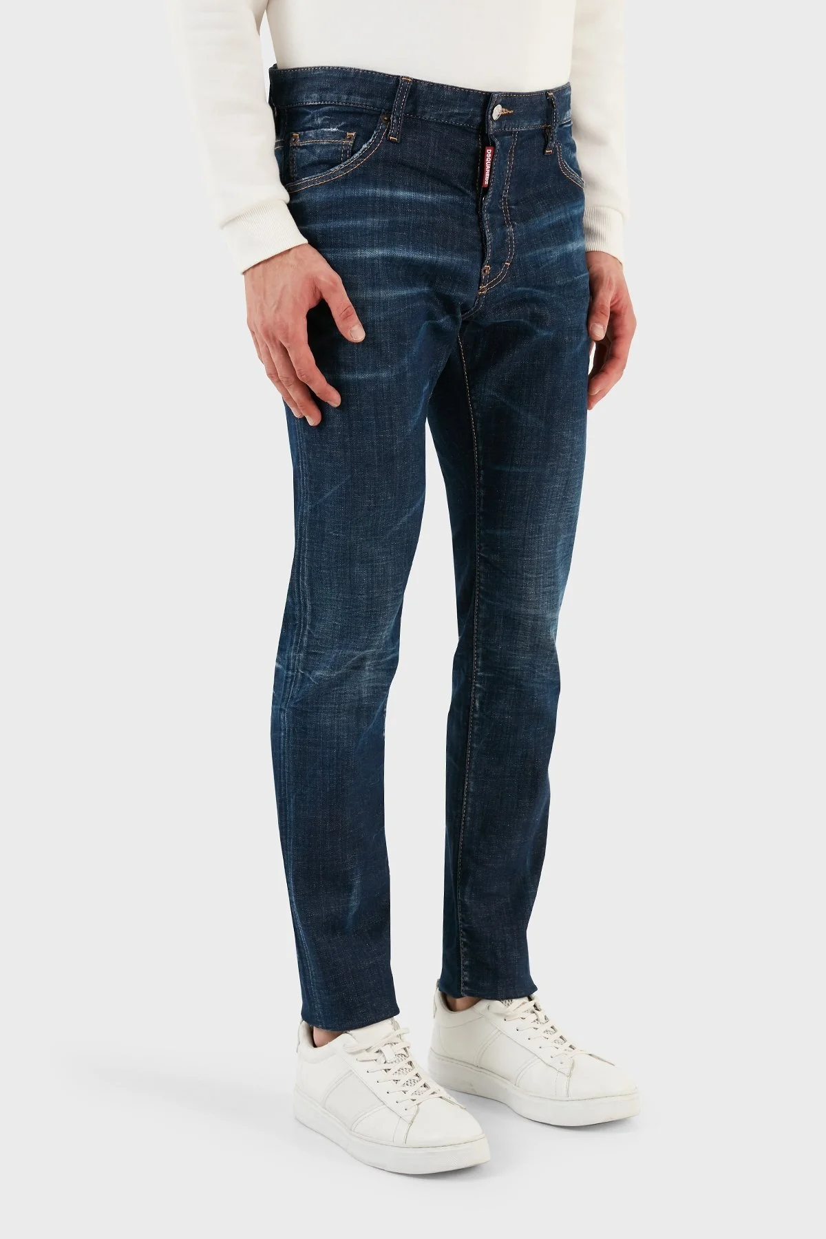 Dsquared2 Cool Guy Pamuklu Slim Fit Jeans Erkek Kot Pantolon S74LB1230 S30342 470 LACİVERT - 10