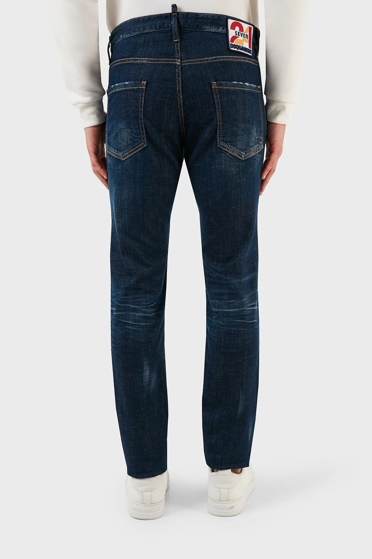 Dsquared2 Cool Guy Pamuklu Slim Fit Jeans Erkek Kot Pantolon S74LB1230 S30342 470 LACİVERT - 13