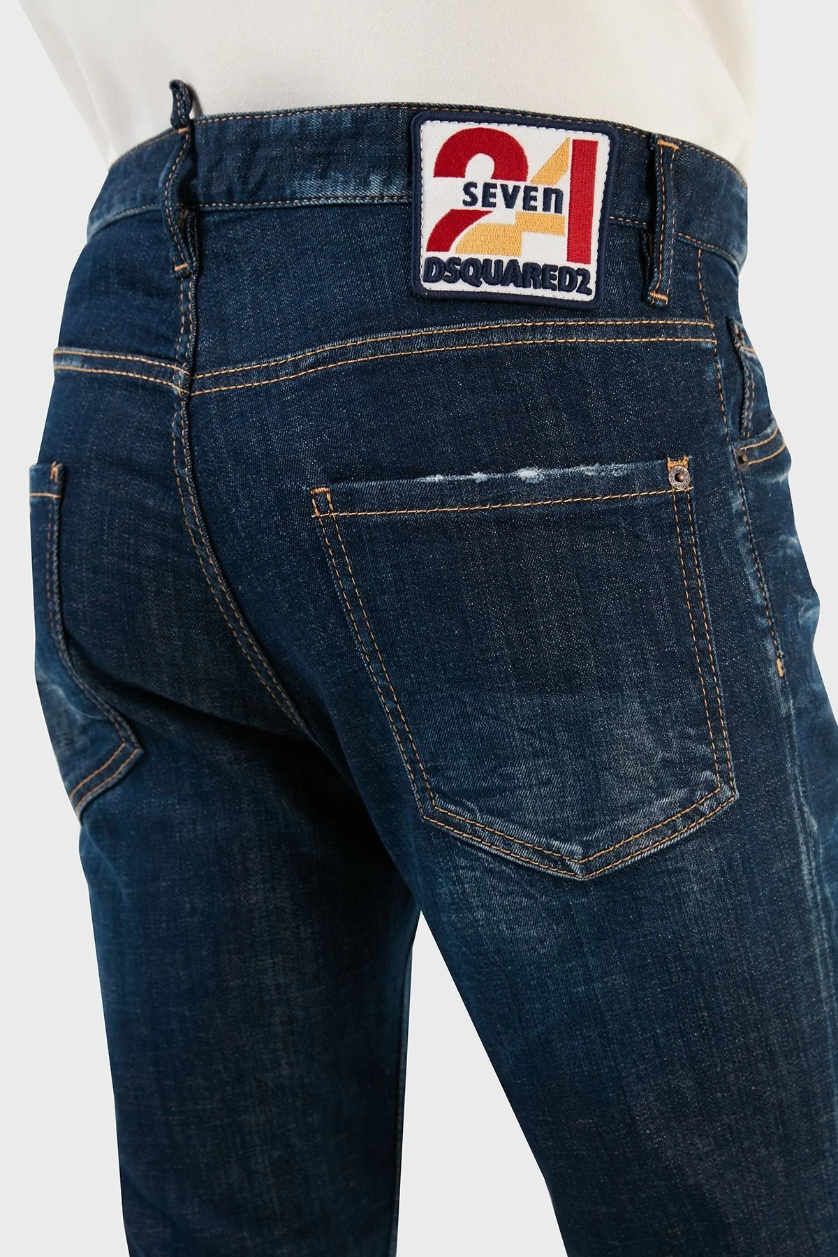 Dsquared2 Cool Guy Pamuklu Slim Fit Jeans Erkek Kot Pantolon S74LB1230 S30342 470 LACİVERT - 14