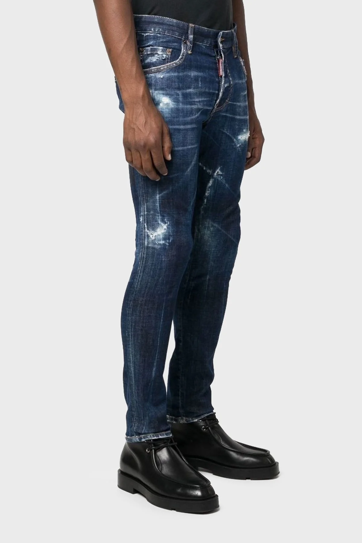 Dsquared2 Cool Guy Skater Skinny Cut Jeans Erkek Kot Pantolon S79LA0056 S30342 470 LACİVERT - 7