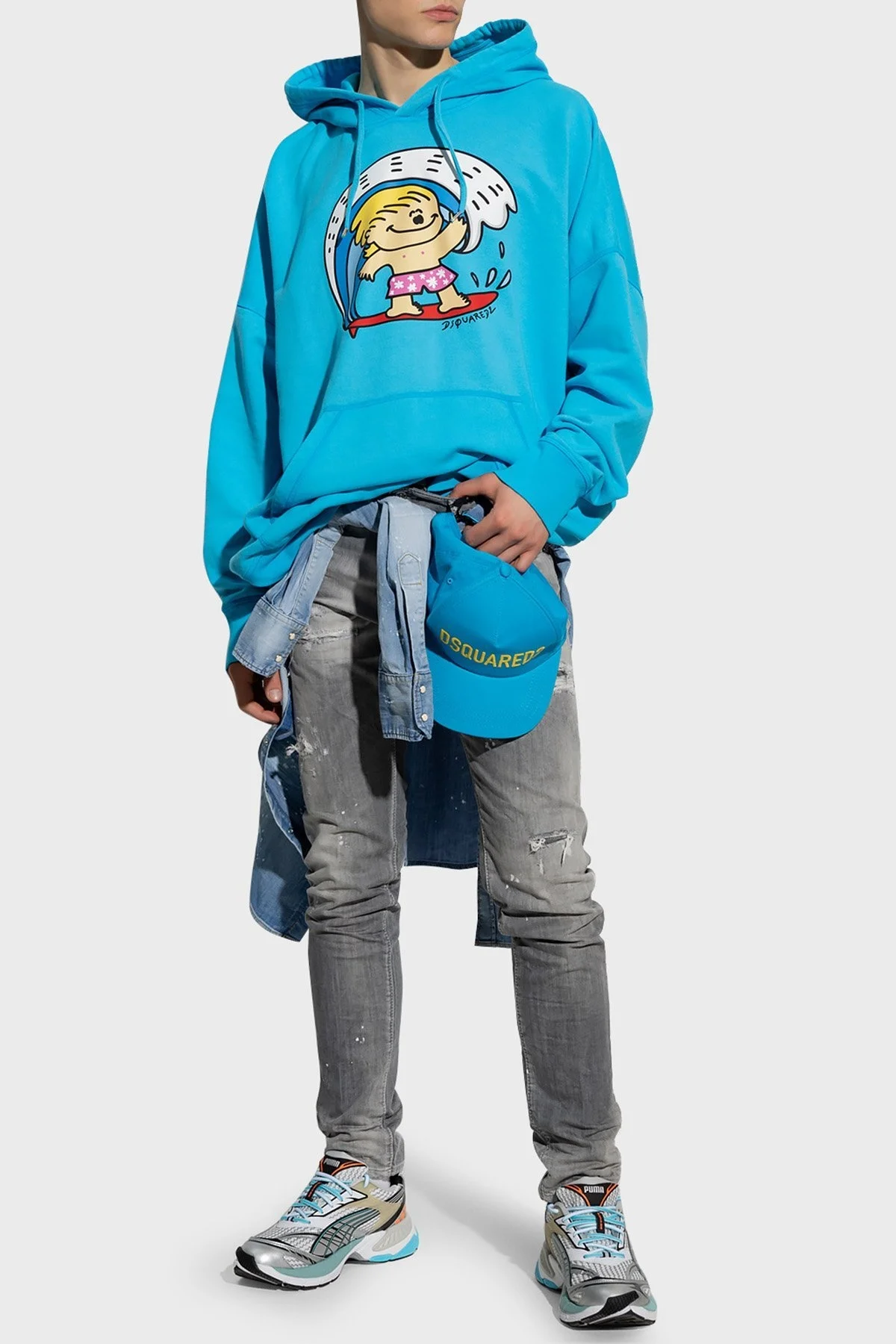 Dsquared2 Cool Guy Streç Pamuklu Normal Bel Slim Fit Jeans Erkek Kot Pantolon S71LB1147 S30260 852 GRİ - 2