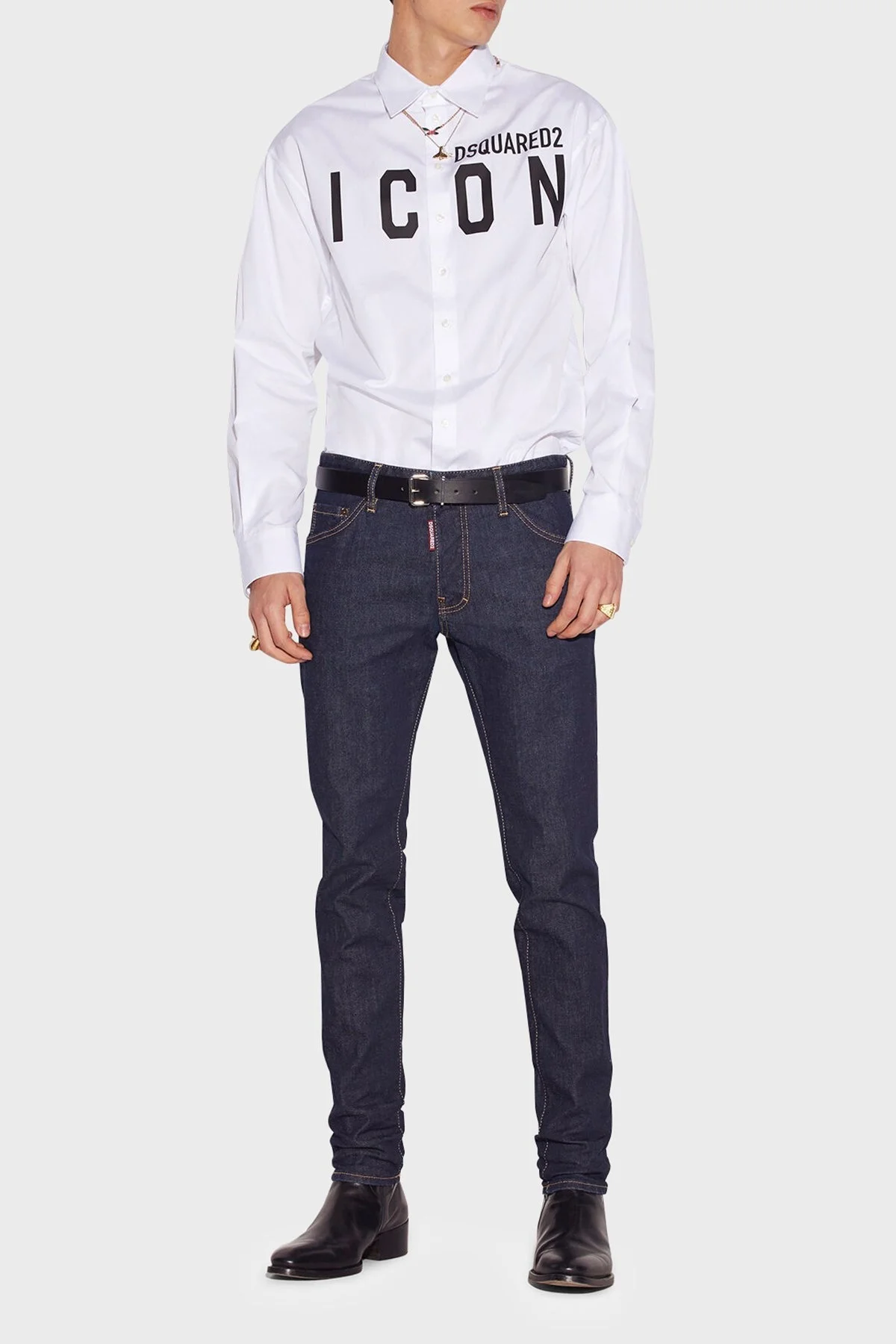 Dsquared2 Cool Guy Streç Pamuklu Skater Skinny Fit Jeans Erkek Kot Pantolon S79LA0054 S30595 470 LACİVERT - 1