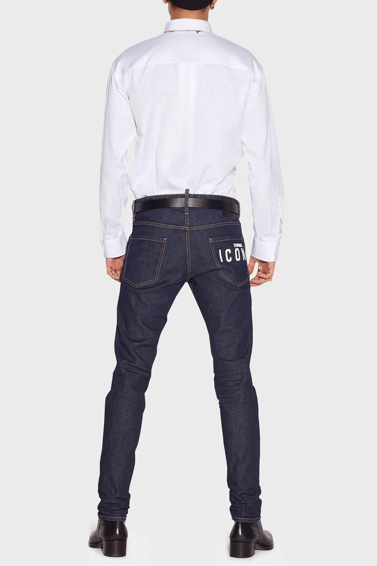 Dsquared2 Cool Guy Streç Pamuklu Skater Skinny Fit Jeans Erkek Kot Pantolon S79LA0054 S30595 470 LACİVERT - 2