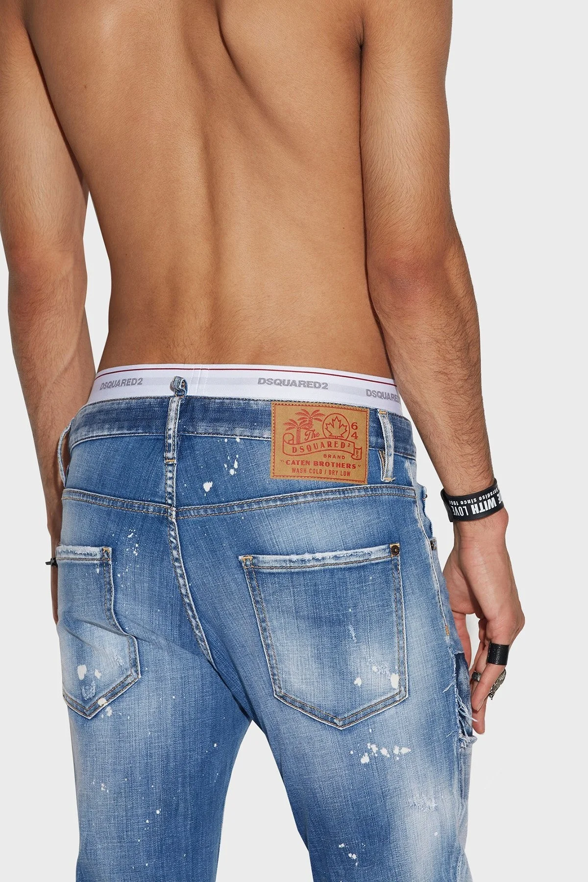 Dsquared2 Cool Guy Streç Pamuklu Yırtık Detaylı Slim Fit Jeans Erkek Kot Pantolon S74LB1252 S30342 470 MAVİ - 4