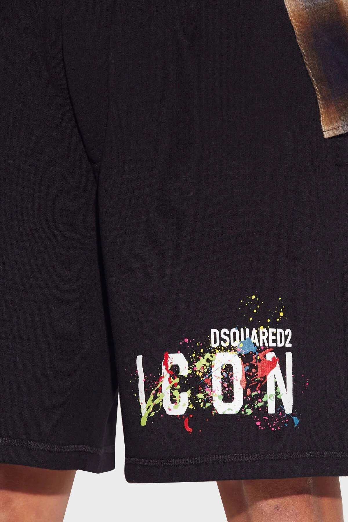 Dsquared2 Elastik Bel Bantlı Pamuklu Regular Fit Erkek Short S79MU0038 S25516 900 SİYAH - 3