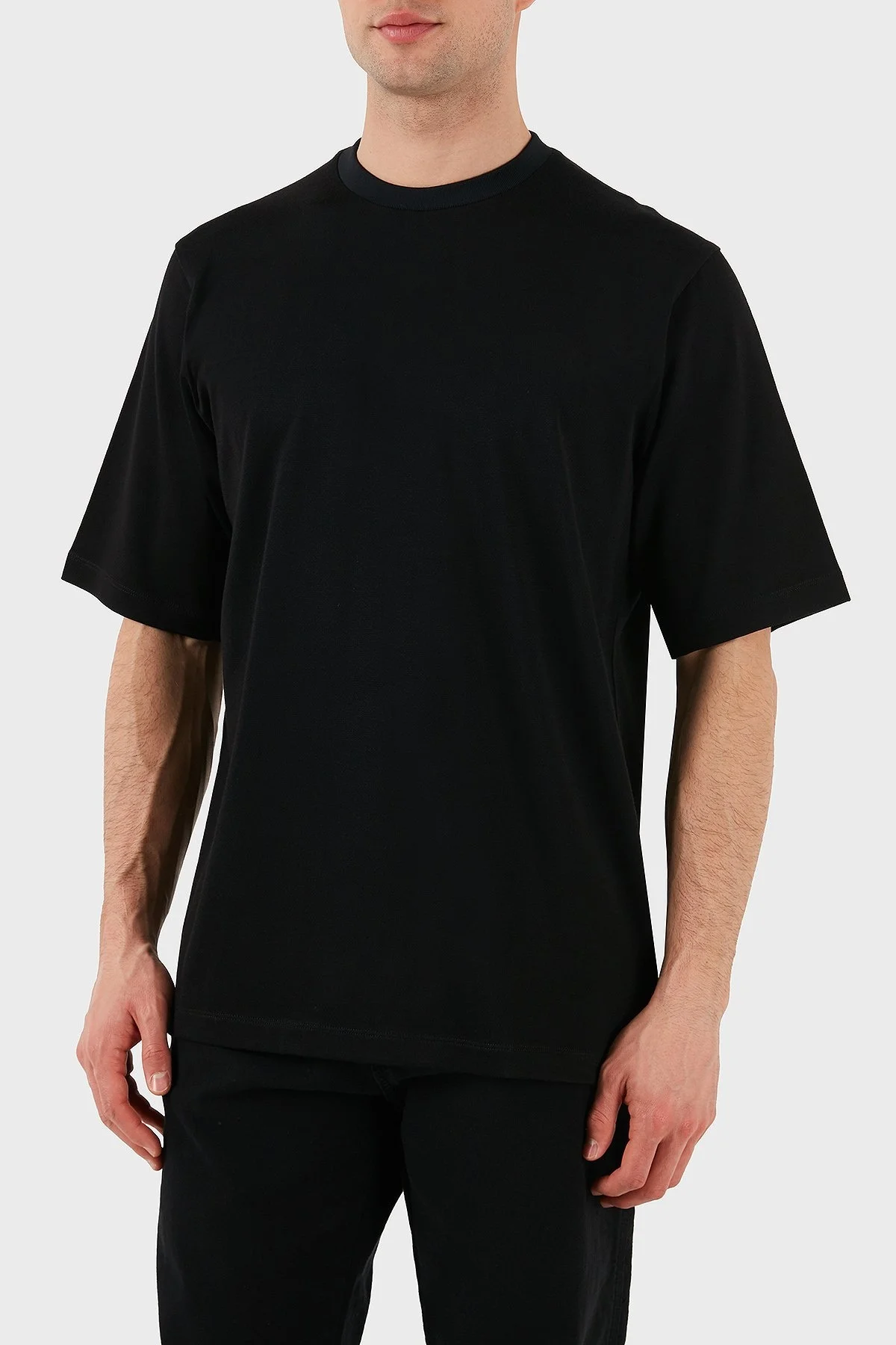 Dsquared2 Logo Baskılı Regular Fit Pamuklu Bisiklet Yaka Erkek T Shirt S74GD1266 S21658 900 SİYAH - 6