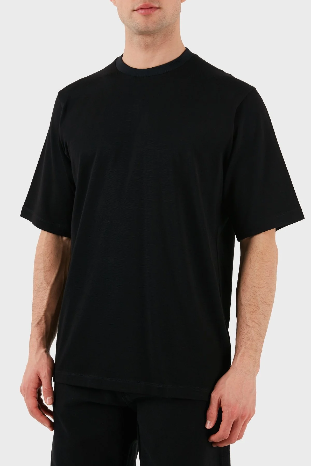 Dsquared2 Logo Baskılı Regular Fit Pamuklu Bisiklet Yaka Erkek T Shirt S74GD1266 S21658 900 SİYAH - 7