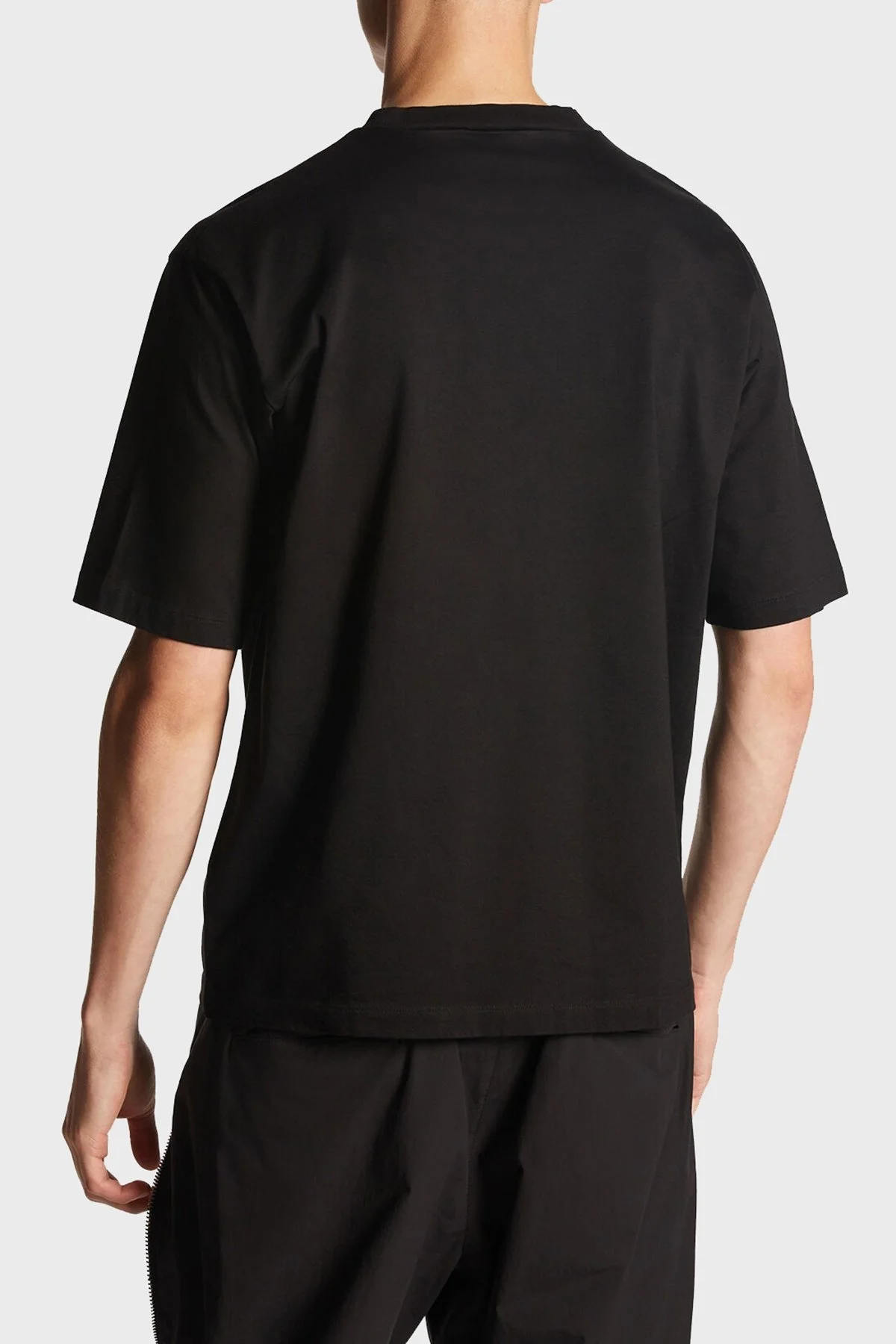 Dsquared2 Logolu % 100 Pamuk Bisiklet Yaka Erkek T Shirt S79GC0081 S230099 71X SİYAH - 8