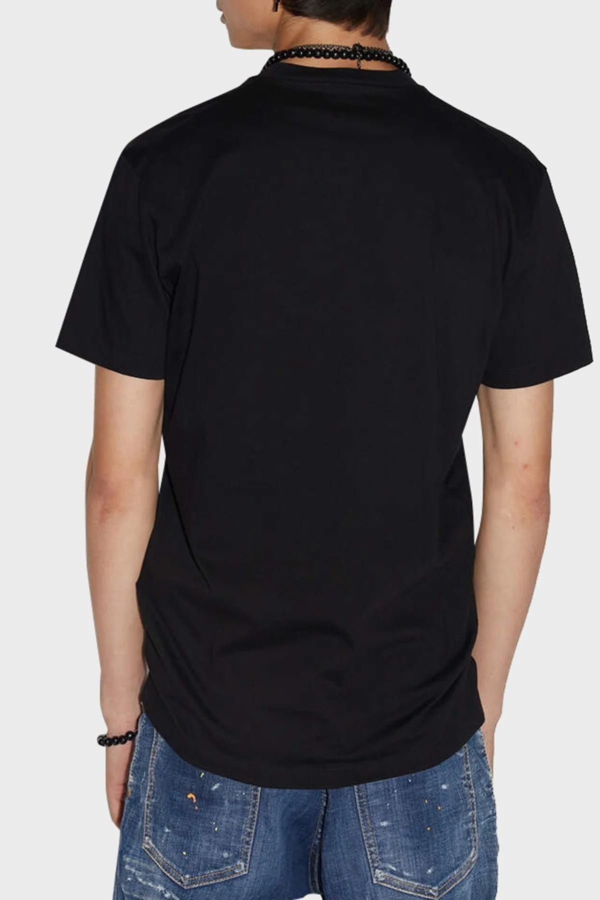 Dsquared2 Logolu % 100 Pamuk Bisiklet Yaka Regular Fit Erkek T Shirt S74GD1092 S23009 900 SİYAH - 5