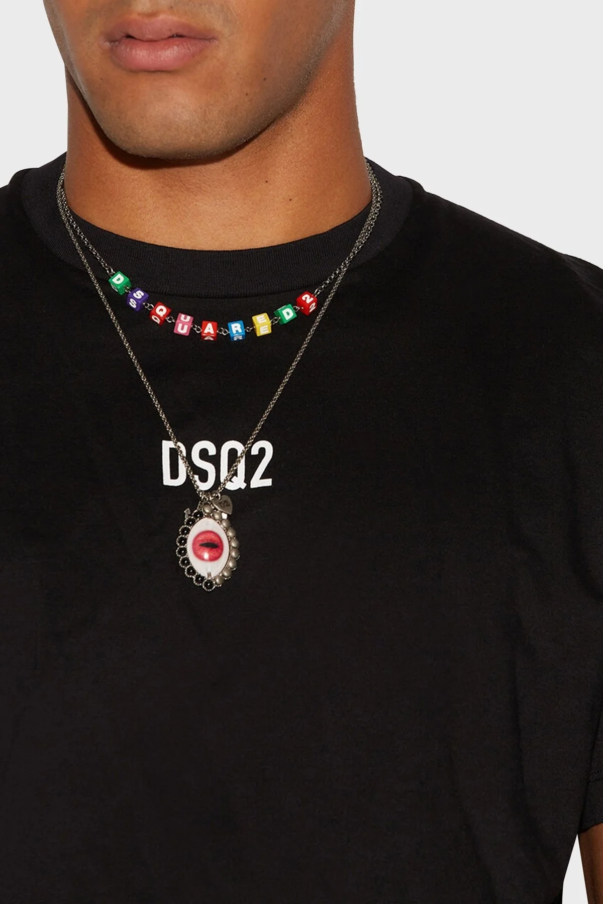 Dsquared2 Logolu Bisiklet Yaka % 100 Pamuk Relaxed Fit Erkek T Shirt S74GD0997 S23009 900 SİYAH - 3