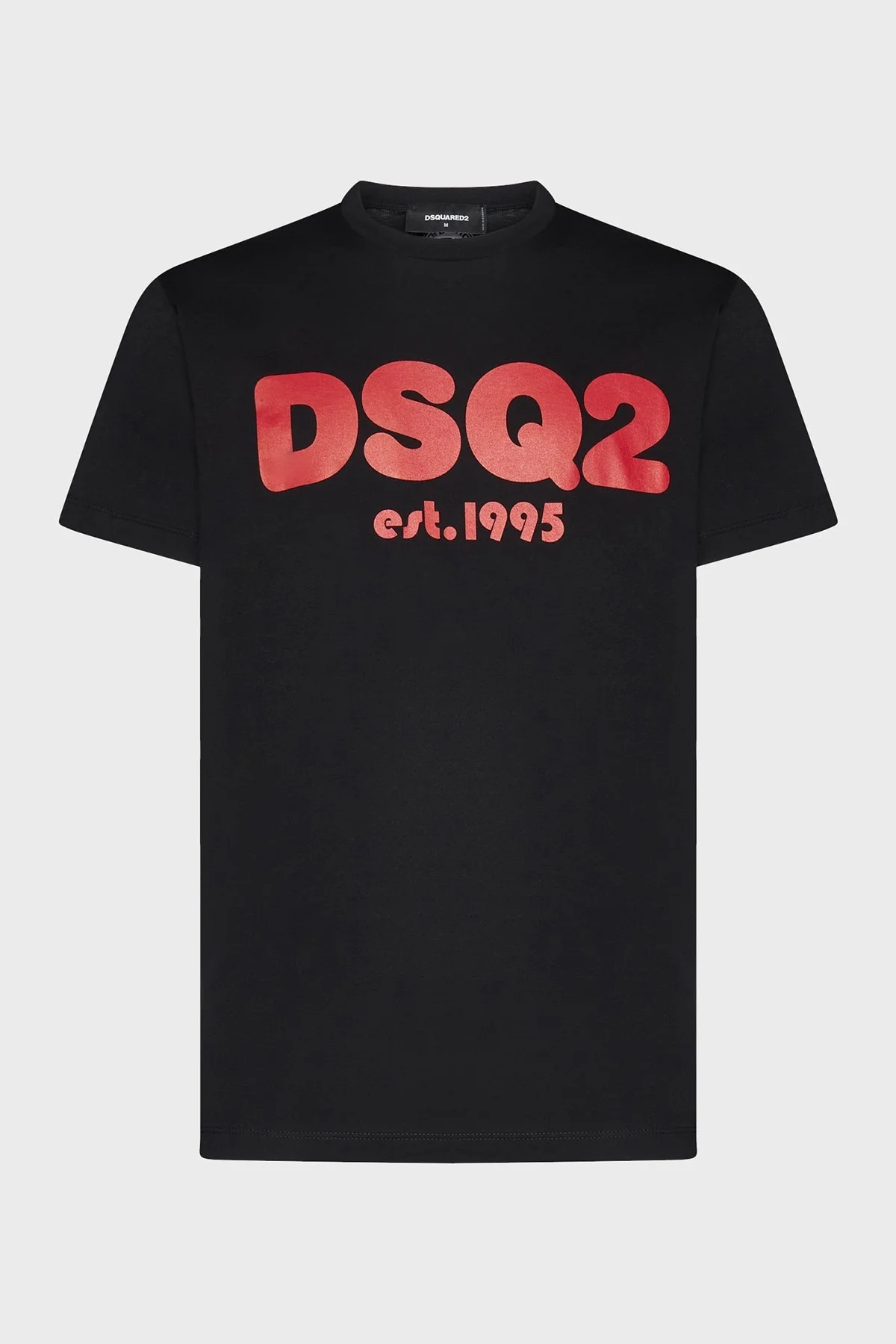 Dsquared2 Logolu Bisiklet Yaka Pamuklu Regular Fit Erkek T Shirt S74GD1086 S23009 900 SİYAH - 2