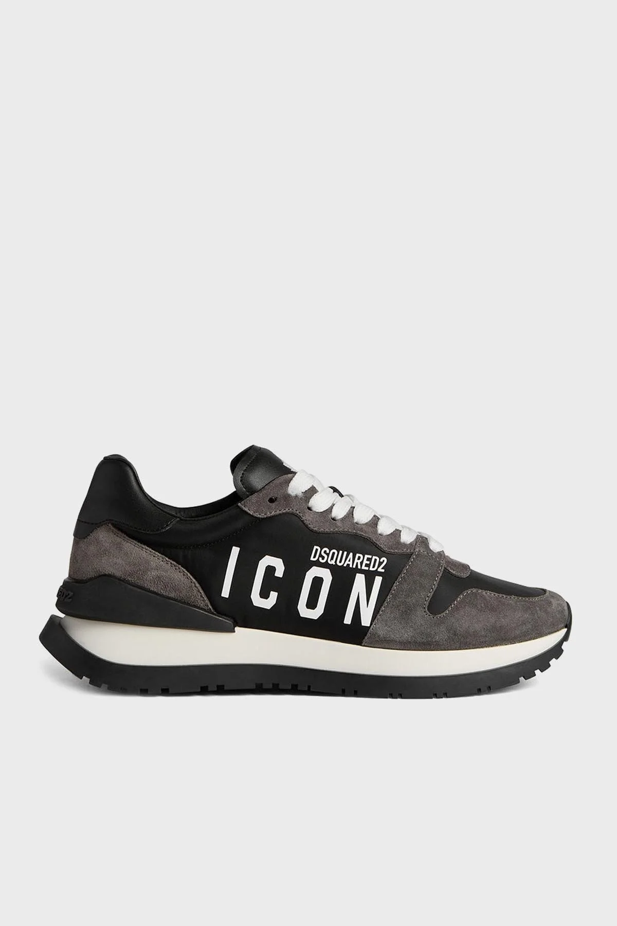 Dsquared2 Logolu Hakiki Deri Karışımlı Sneaker Erkek Ayakkabı SNM034001 607276 M063 SİYAH - 1