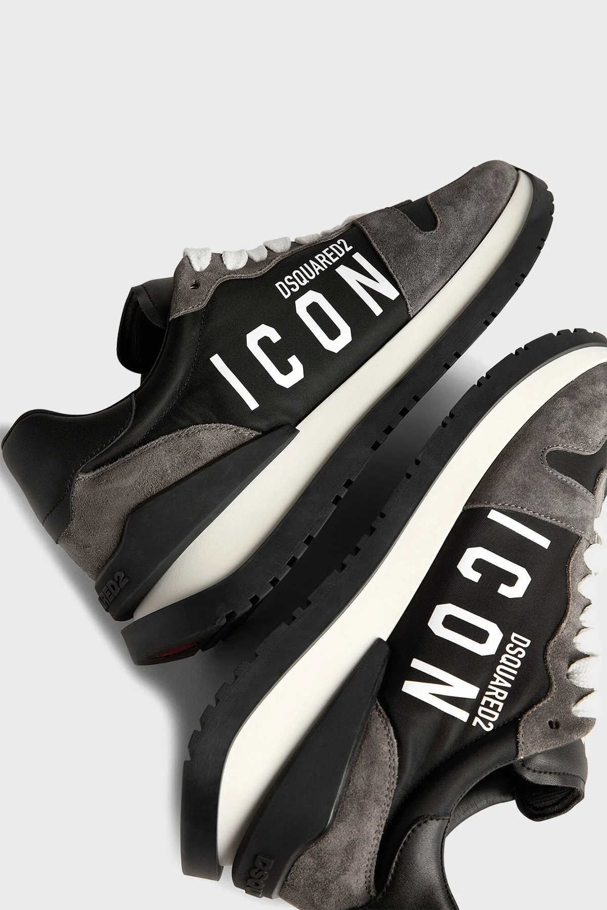 Dsquared2 Logolu Hakiki Deri Karışımlı Sneaker Erkek Ayakkabı SNM034001 607276 M063 SİYAH - 3