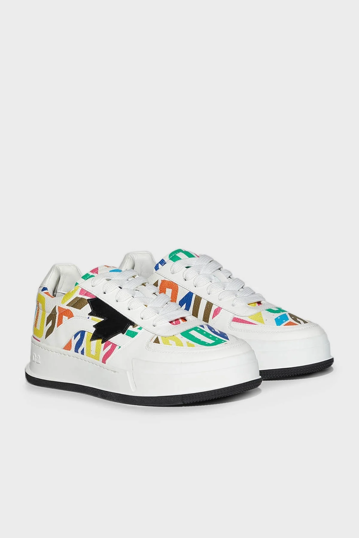 Dsquared2 Logolu Hakiki Deri Sneaker Erkek Ayakkabı SNM024801 506237 M2700 BEYAZ - 2
