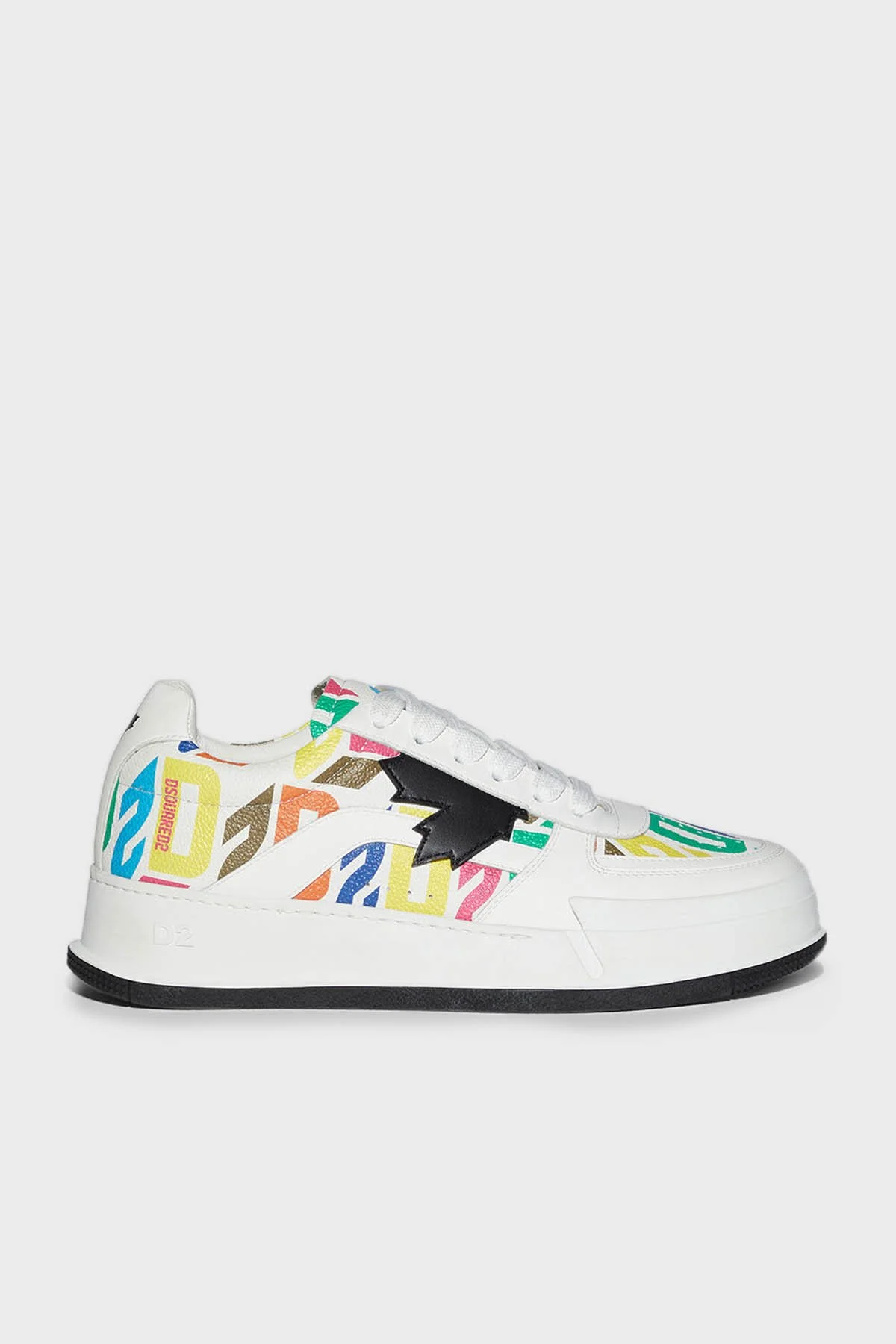Dsquared2 Logolu Hakiki Deri Sneaker Erkek Ayakkabı SNM024801 506237 M2700 BEYAZ - 1