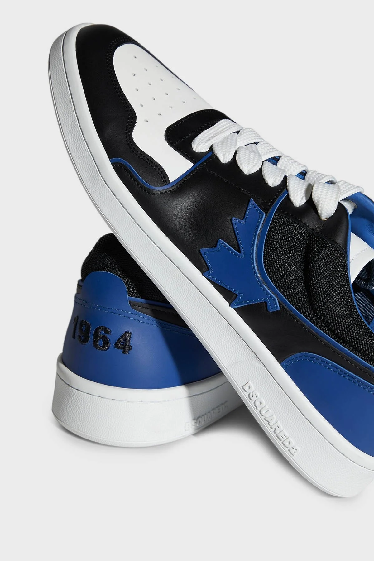 Dsquared2 Logolu Hakiki Deri Sneaker Erkek Ayakkabı SNM027501 503032 M2654 SİYAH - 5