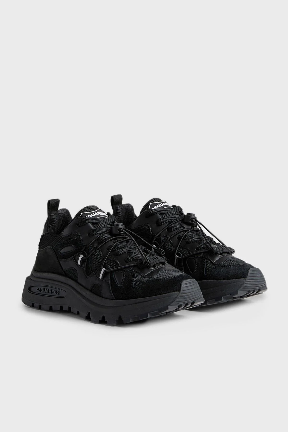 Dsquared2 Logolu Hakiki Deri Sneaker Erkek Ayakkabı SNM028008 106244 M436 SİYAH - 3