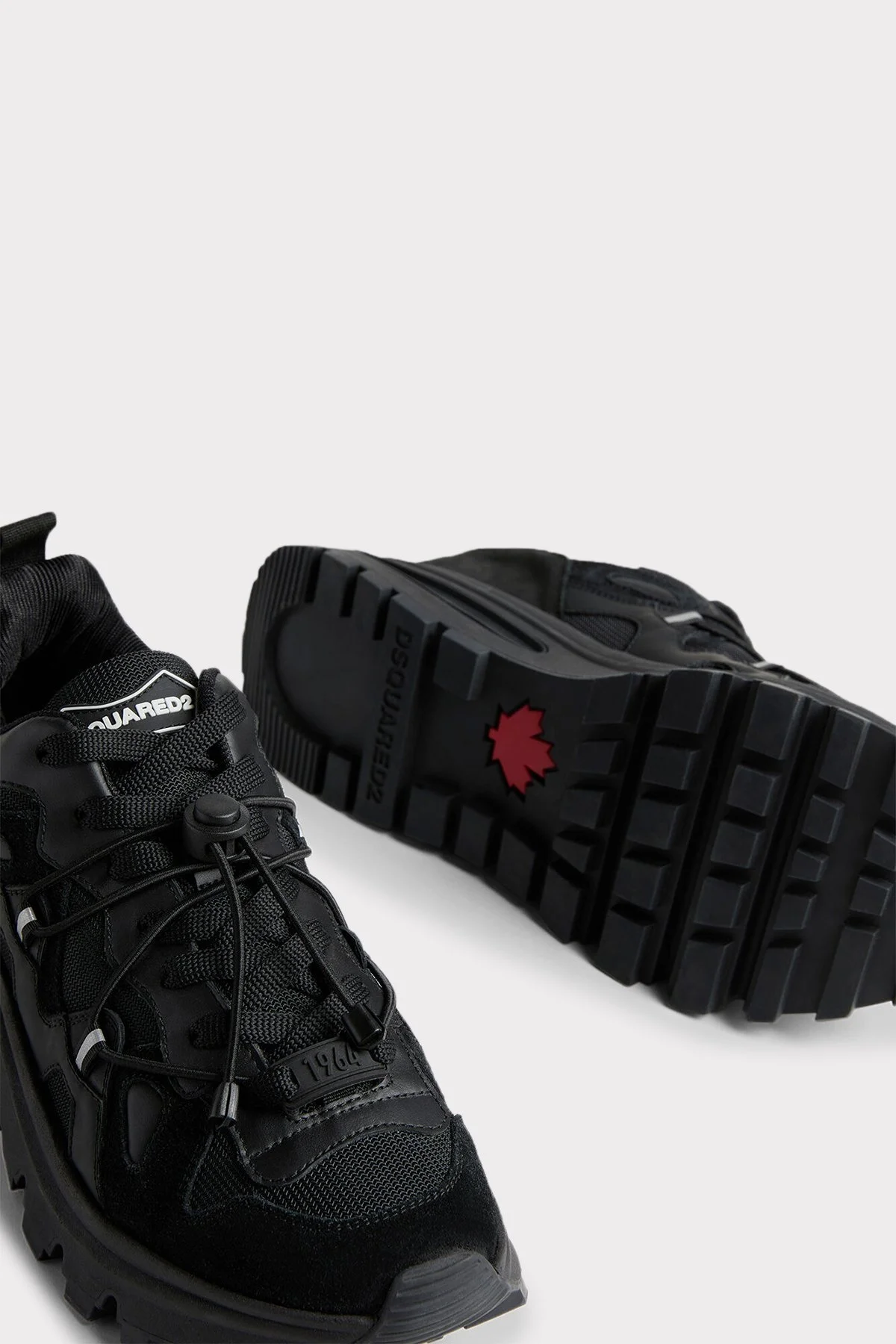 Dsquared2 Logolu Hakiki Deri Sneaker Erkek Ayakkabı SNM028008 106244 M436 SİYAH - 5