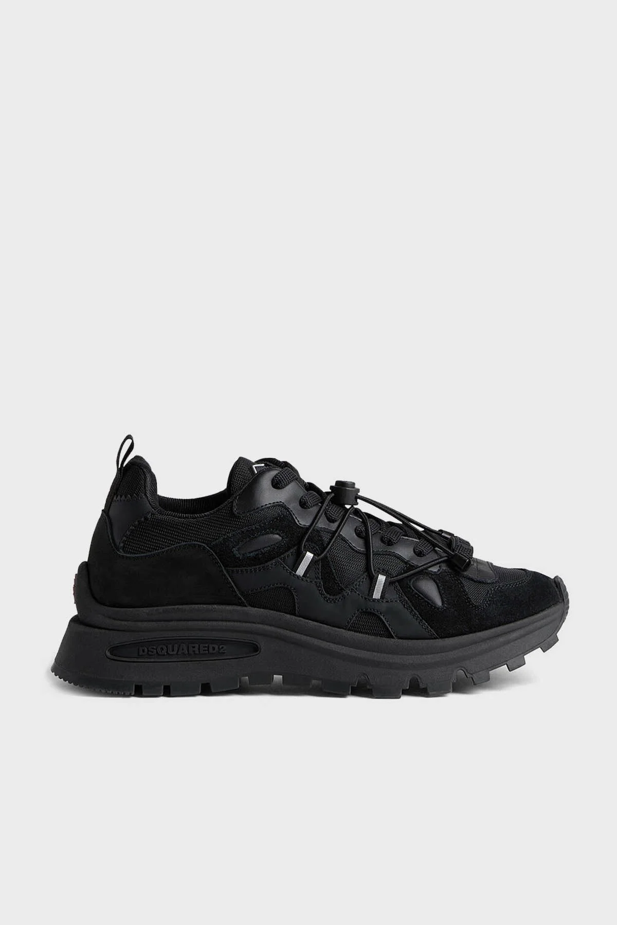 Dsquared2 Logolu Hakiki Deri Sneaker Erkek Ayakkabı SNM028008 106244 M436 SİYAH - 1