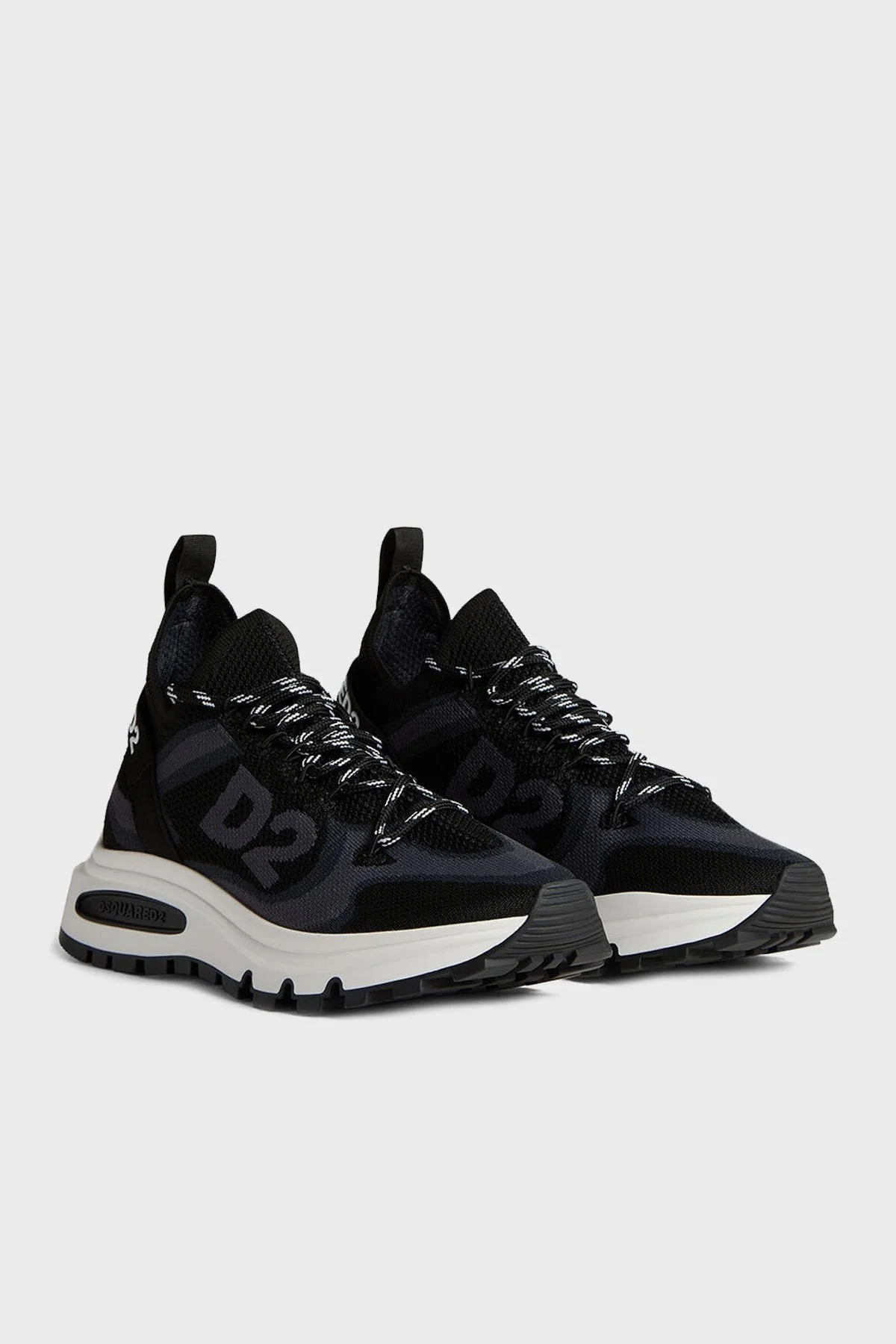 Dsquared2 Logolu Kalın Tabanlı Sneaker Erkek Ayakkabı SNM033659 207273 2124 SİYAH - 7