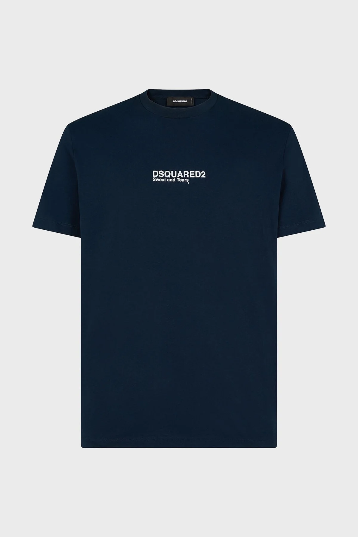 Dsquared2 Logolu Pamuklu Bisiklet Yaka Erkek T Shirt S74GD0946 S23009 478 LACİVERT - 4