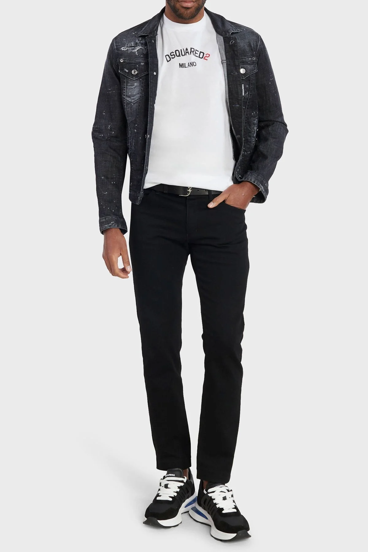 Dsquared2 Logolu Pamuklu Regular Fit Erkek T Shirt S74GD1268 S23009 100 BEYAZ - 2