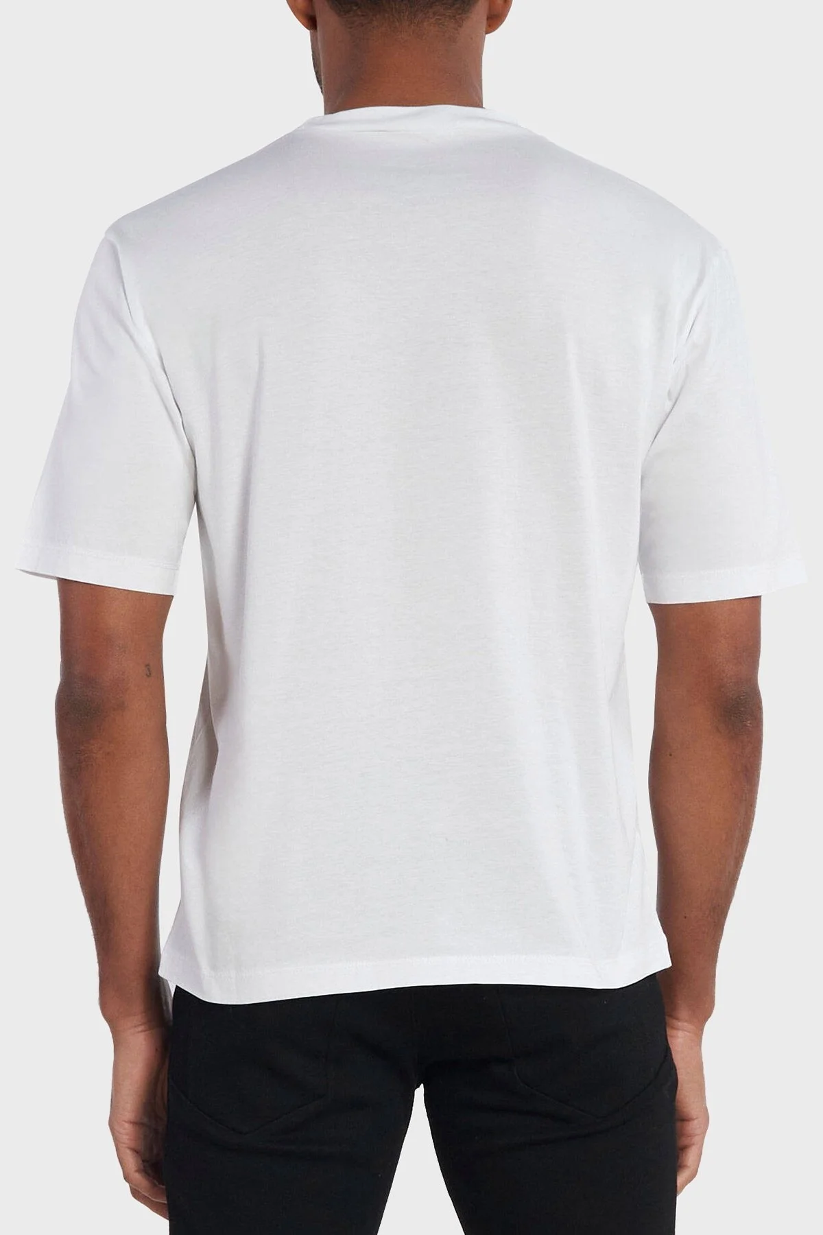 Dsquared2 Logolu Pamuklu Regular Fit Erkek T Shirt S74GD1268 S23009 100 BEYAZ - 3