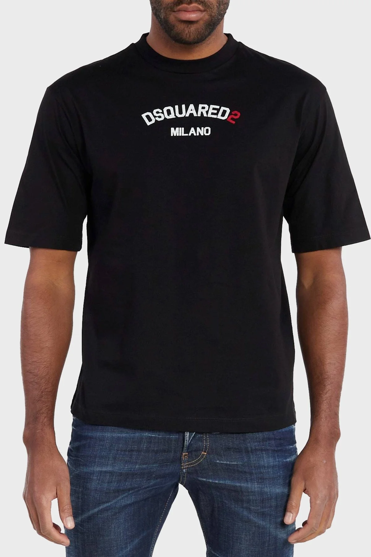 Dsquared2 Logolu Pamuklu Regular Fit Erkek T Shirt S74GD1268 S23009 900 SİYAH - 4