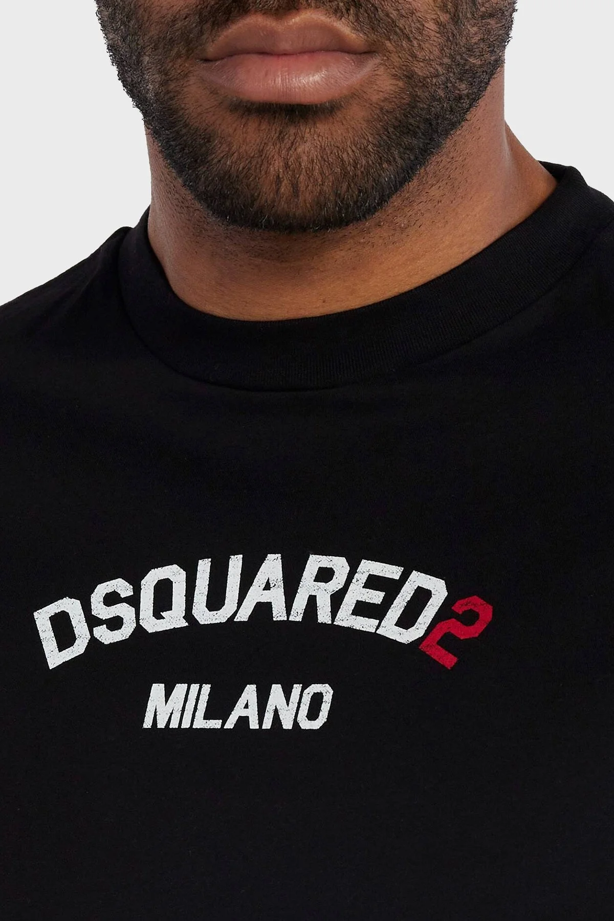 Dsquared2 Logolu Pamuklu Regular Fit Erkek T Shirt S74GD1268 S23009 900 SİYAH - 5