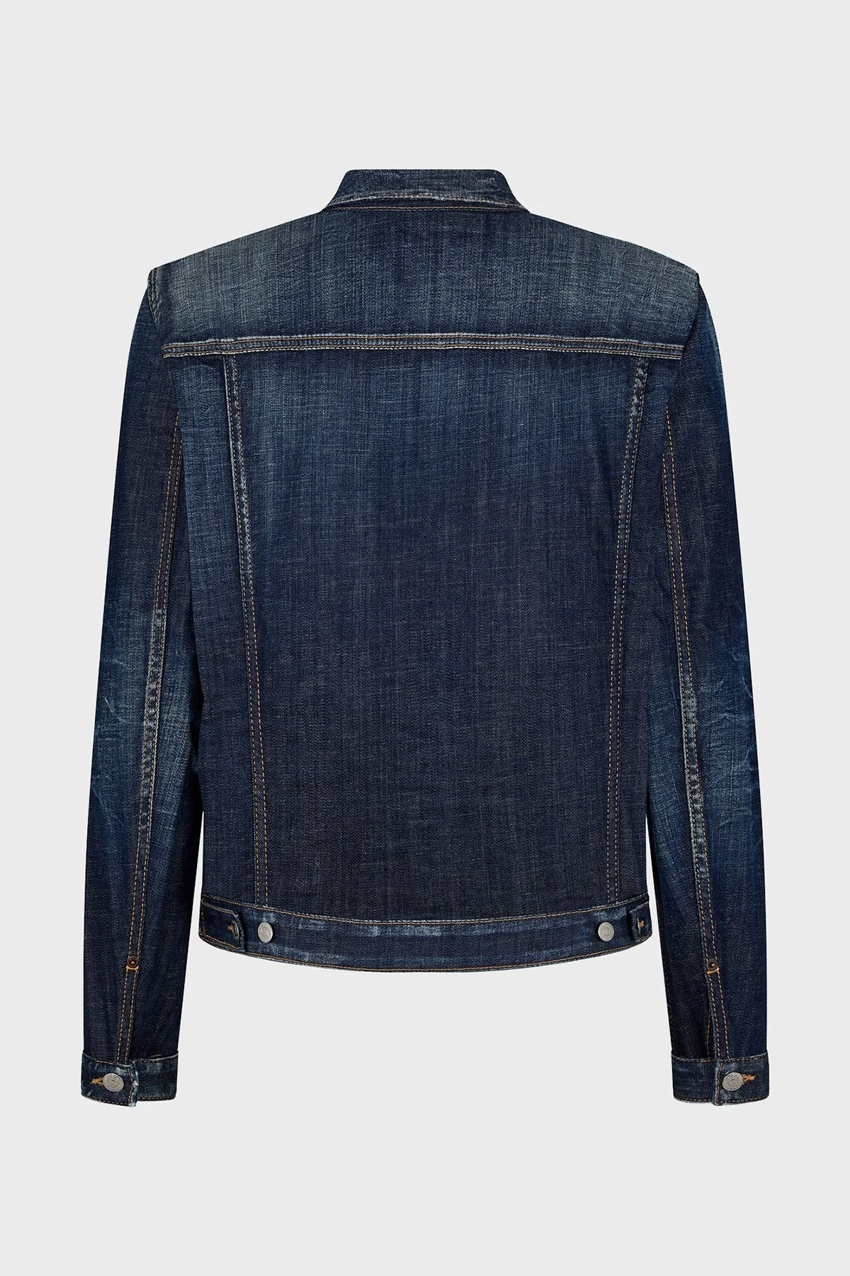 Dsquared2 Logolu Streç Pamuklu Slim Fit Erkek Kot Ceket S74AM1470 S30342 470 LACİVERT - 5