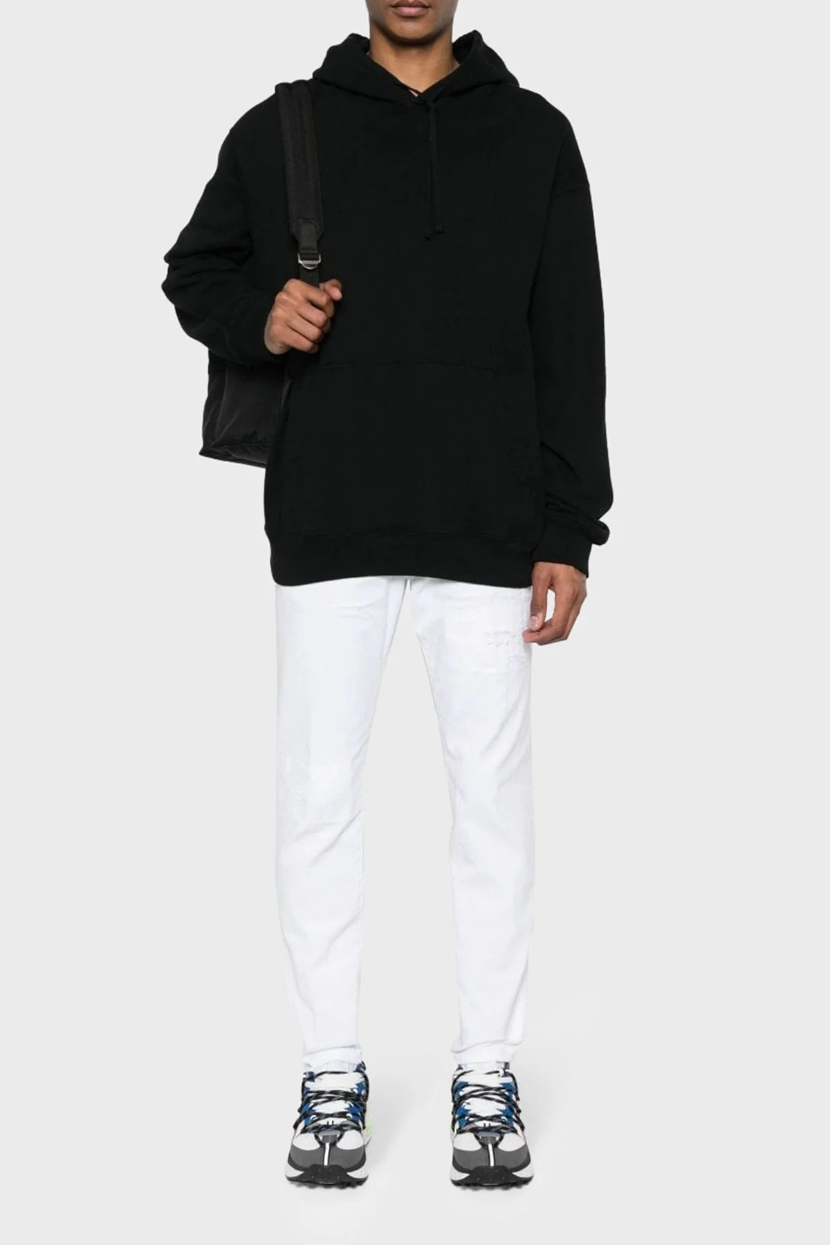 Dsquared2 Logolu Streç Pamuklu Slim Fit Jeans Erkek Kot Pantolon S71LB1352 STN833 100 BEYAZ - 3